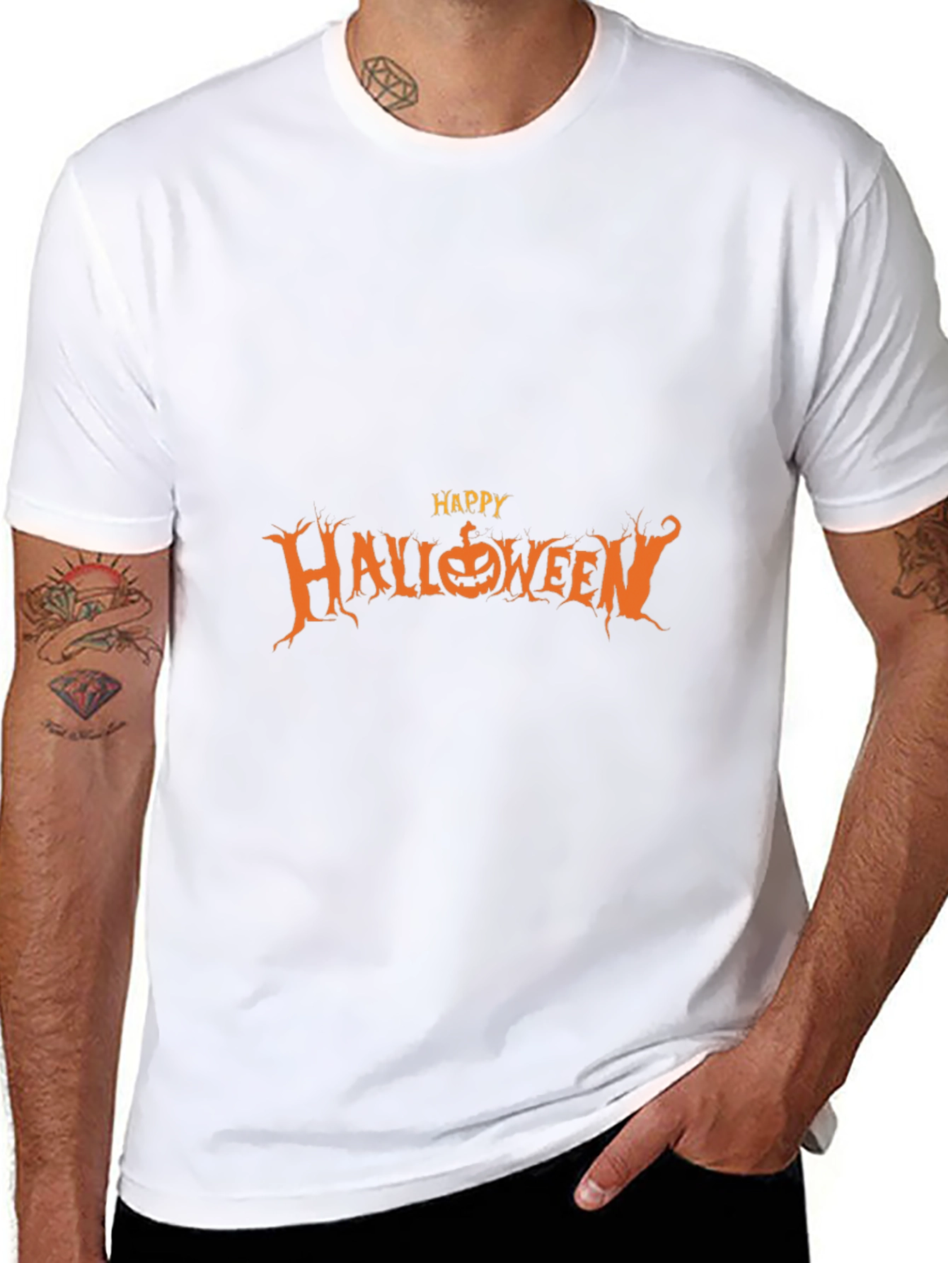 Happy Halloween Graphic Tee - Black