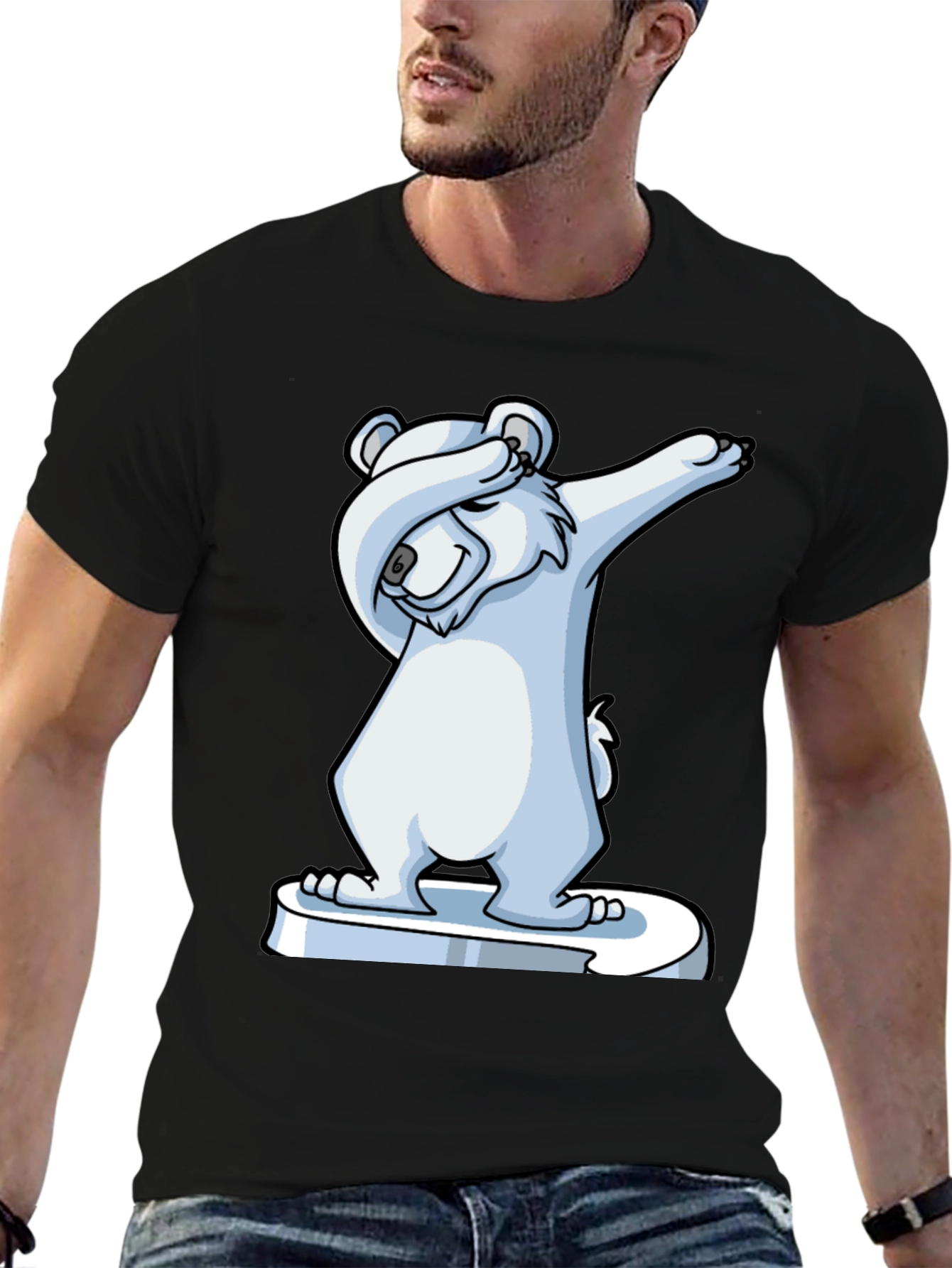 Dabbing Polar Bear Graphic Tee - Cool & Fun!