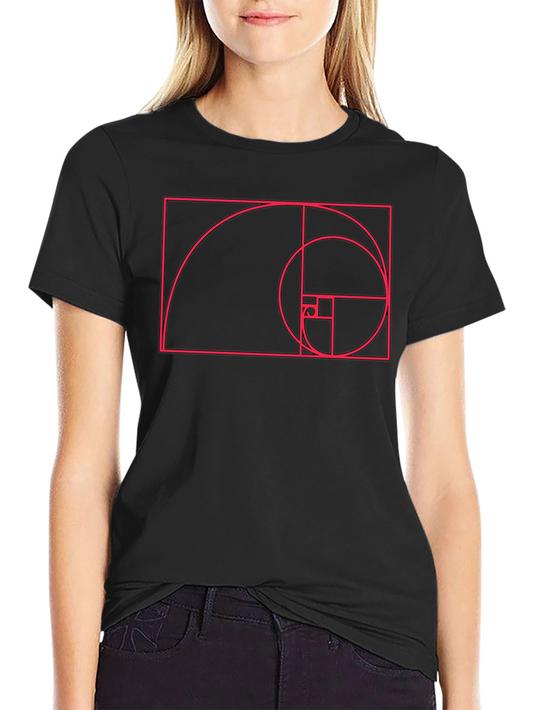 Golden Ratio Spiral Graphic Tee - Black