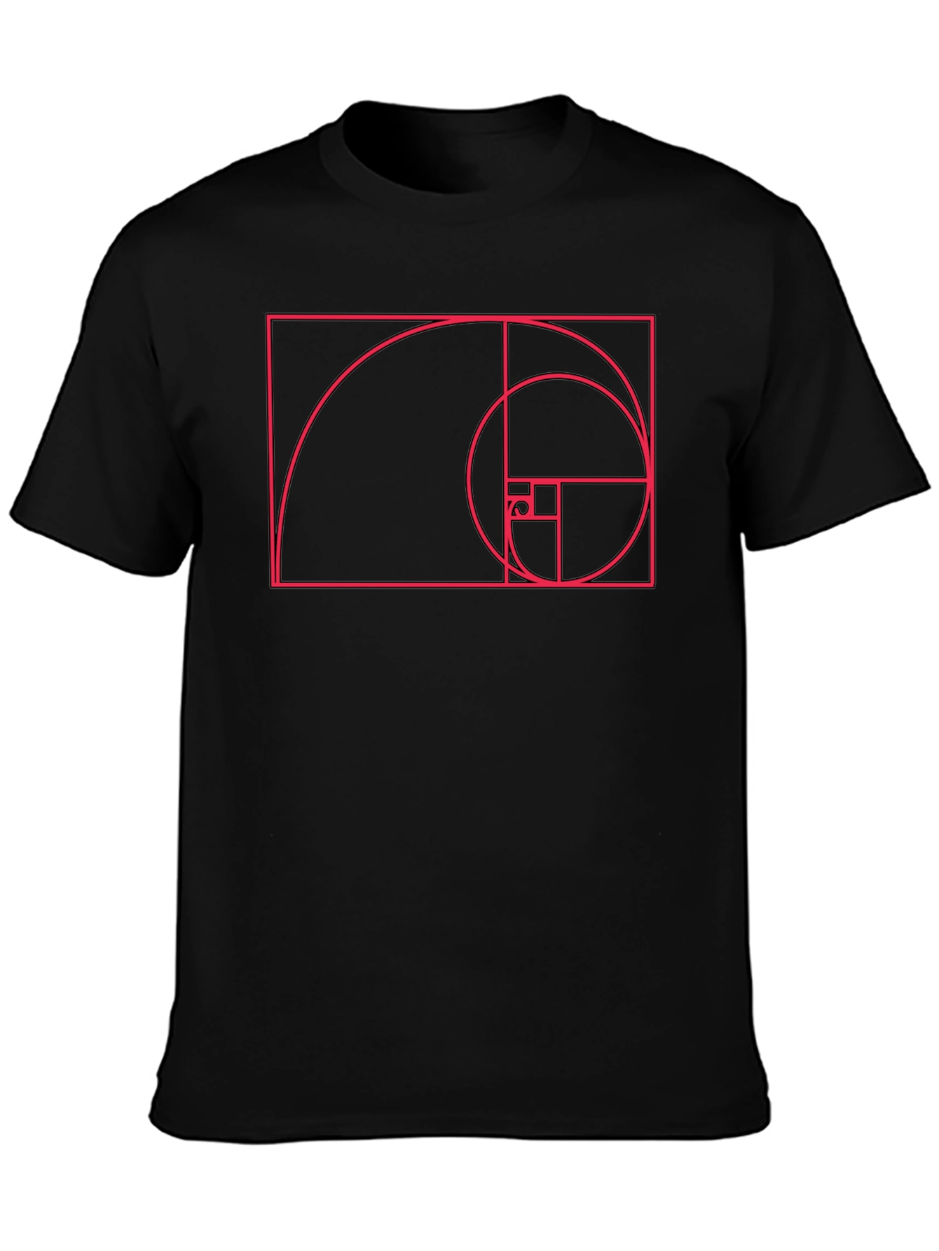 Golden Ratio Spiral Graphic Tee - Black