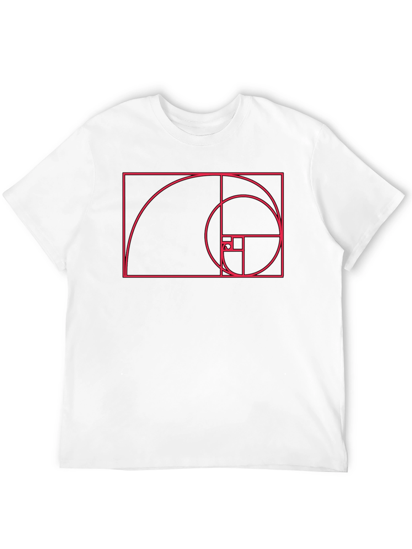 Golden Ratio Spiral Graphic Tee - Black