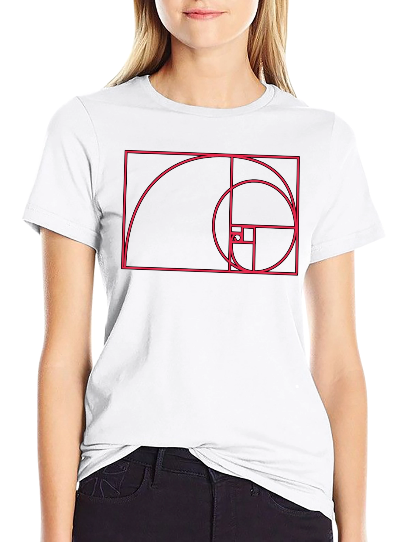 Golden Ratio Spiral Graphic Tee - Black
