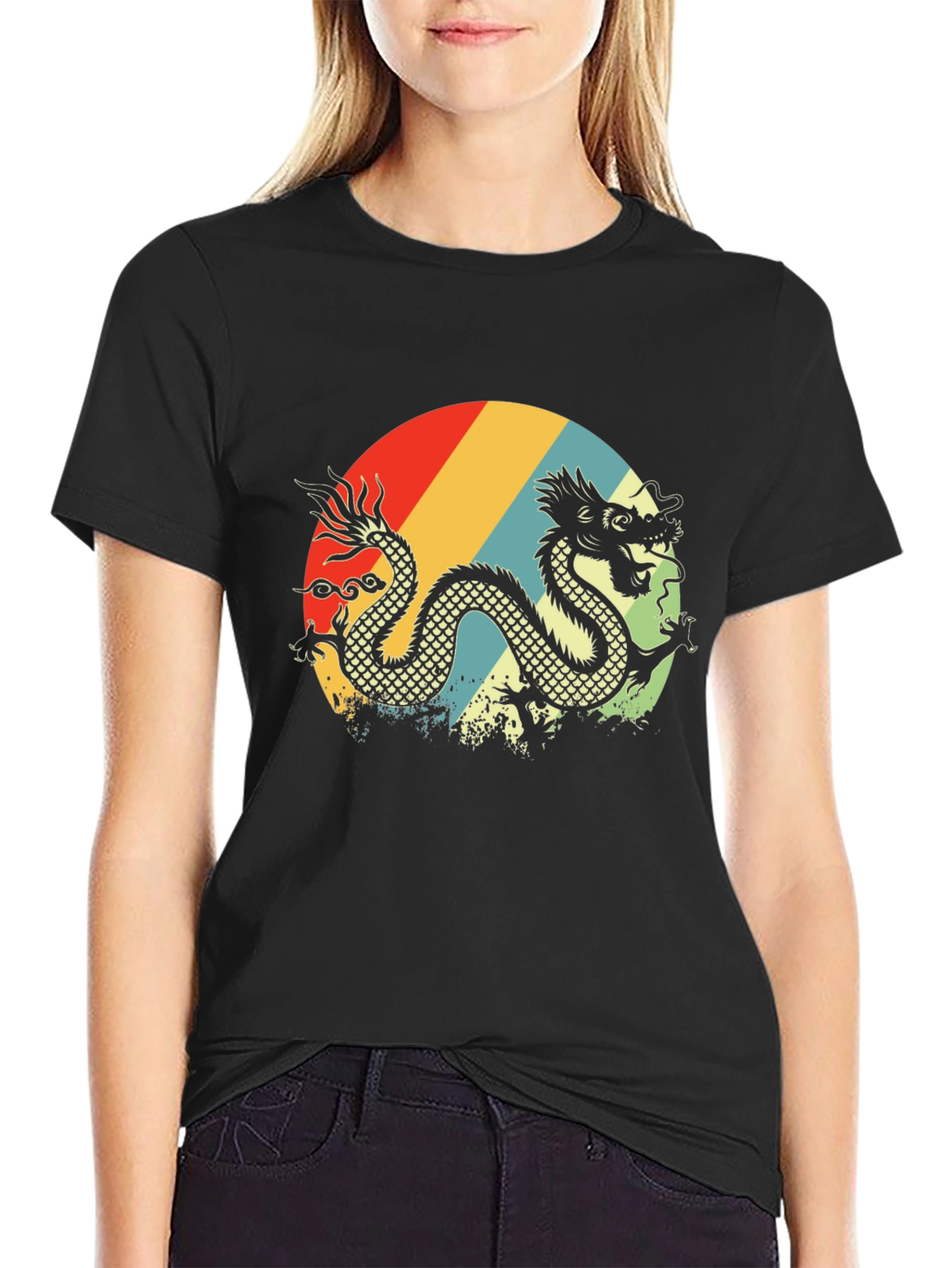 Retro Dragon Graphic T-Shirt