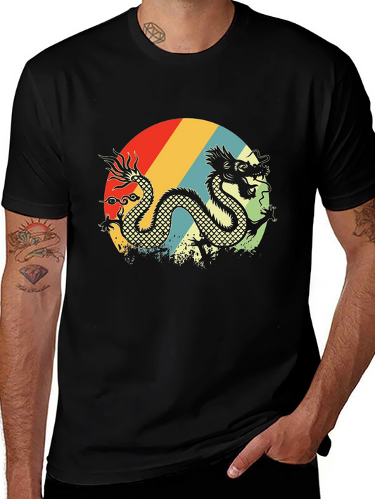 Retro Dragon Graphic T-Shirt