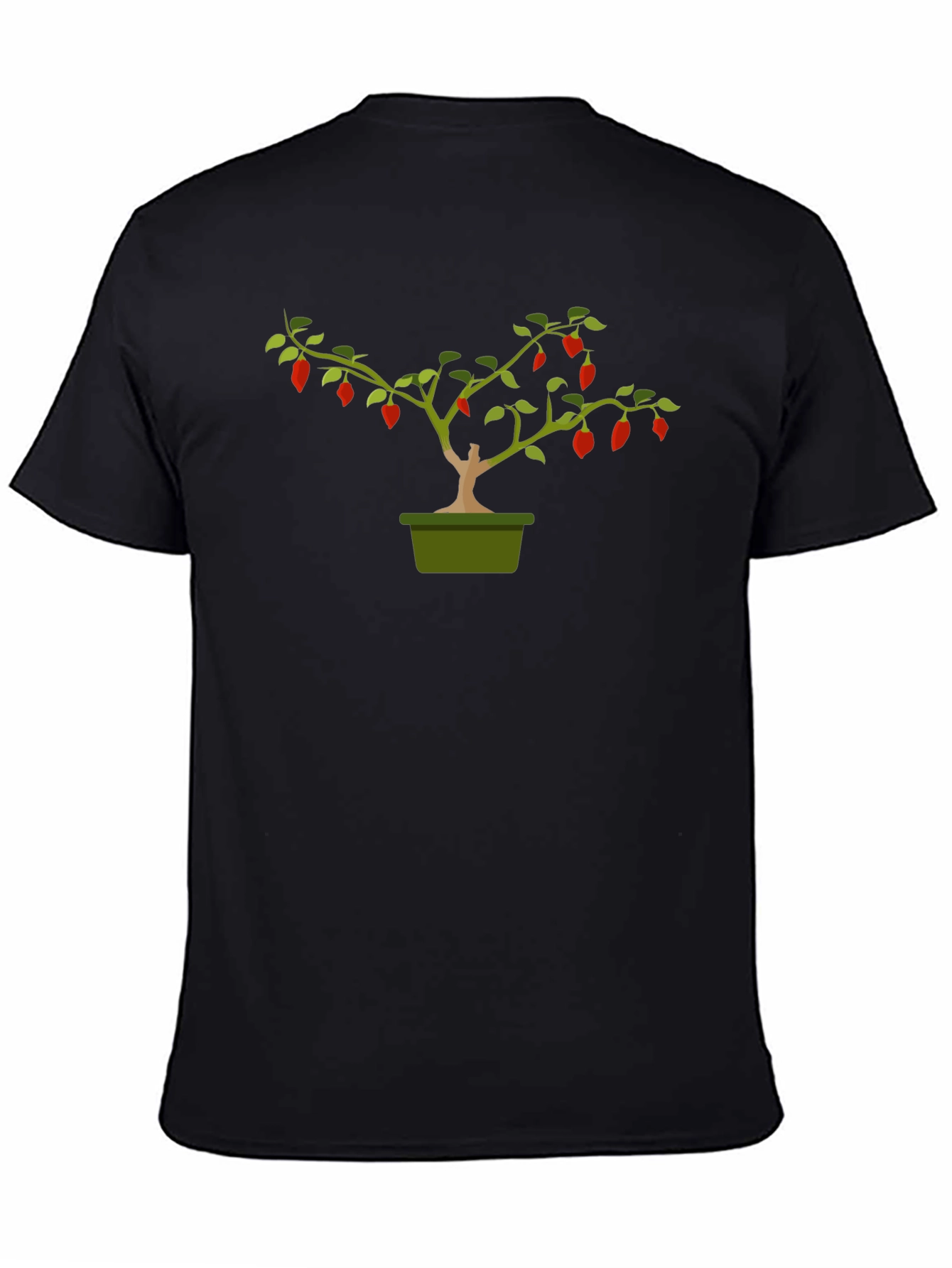 Chili Pepper Bonsai Graphic Tee - Black