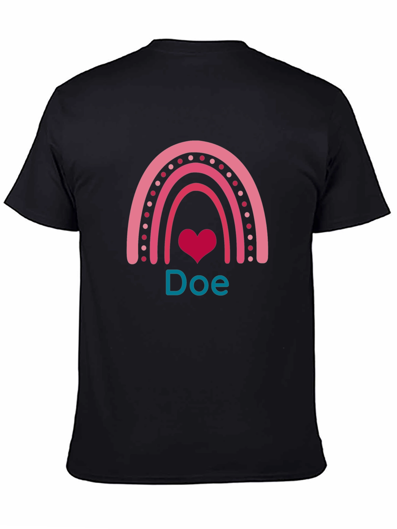 Rainbow Heart Custom T-Shirt - Doe