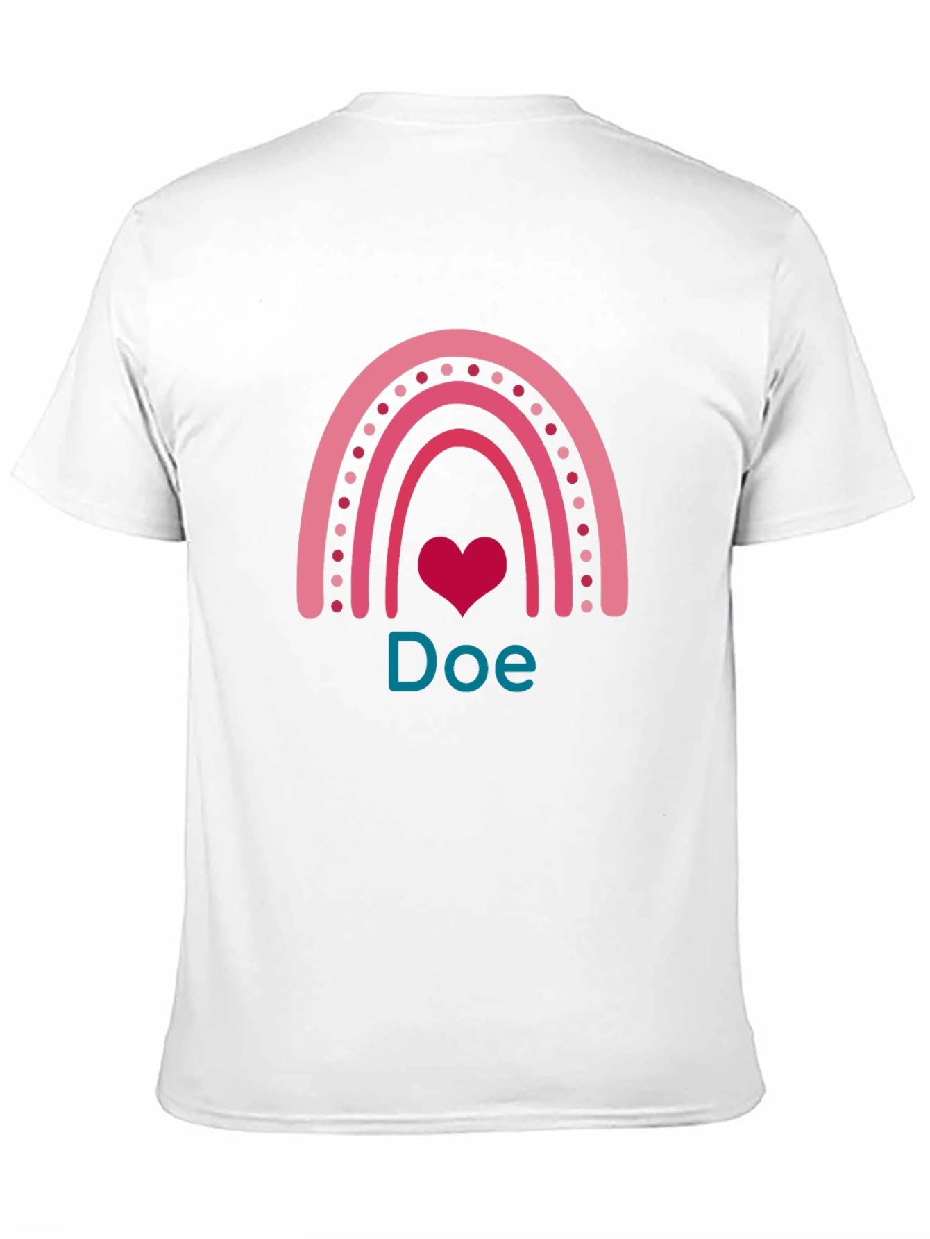 Rainbow Heart Custom T-Shirt - Doe