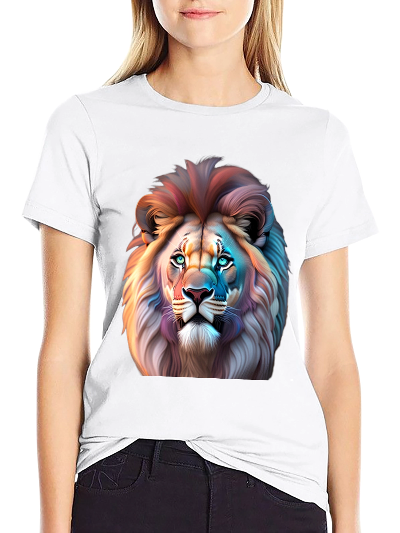 Lion Graphic Print T-Shirt