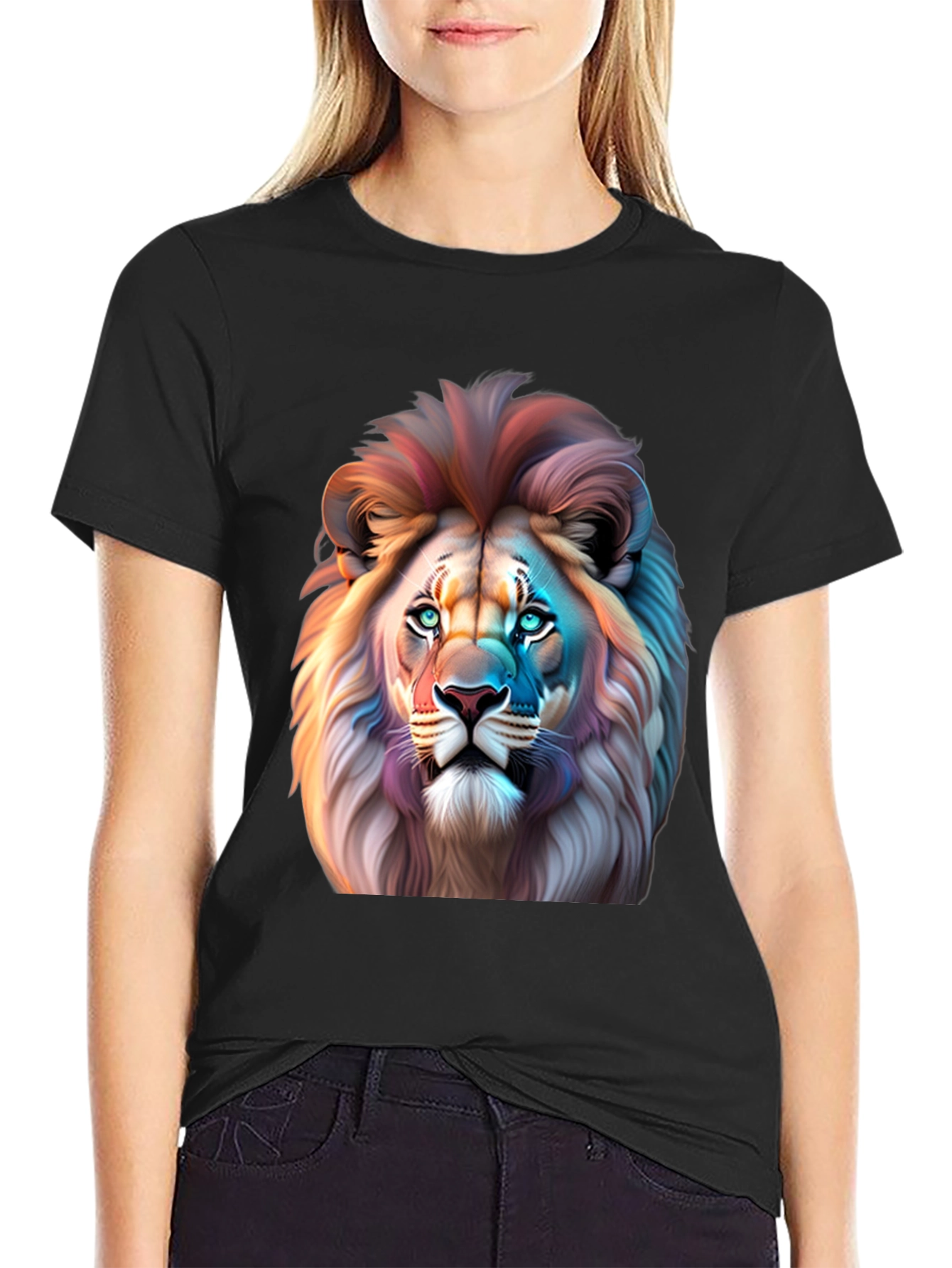Lion Graphic Print T-Shirt