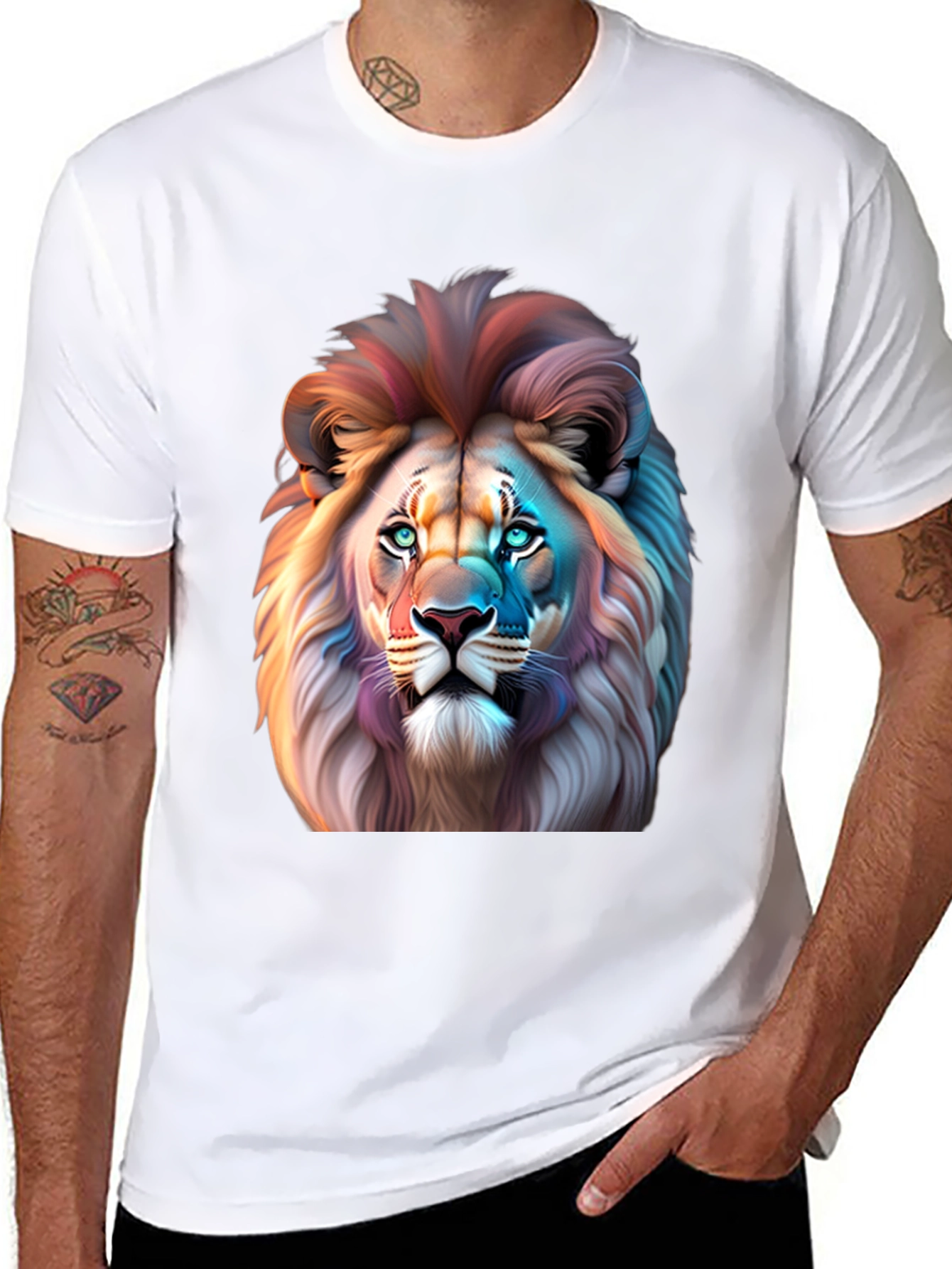Lion Graphic Print T-Shirt