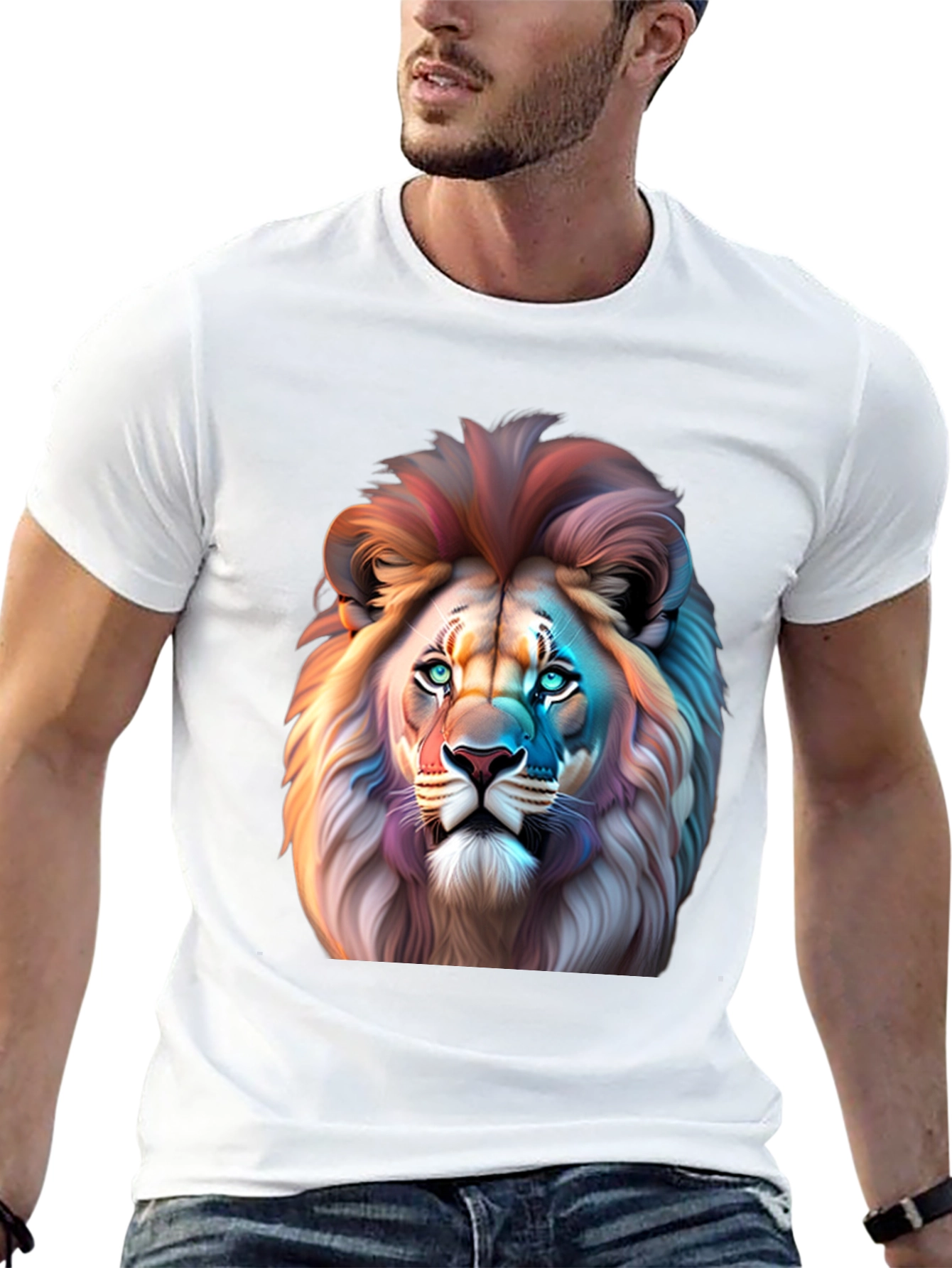 Lion Graphic Print T-Shirt
