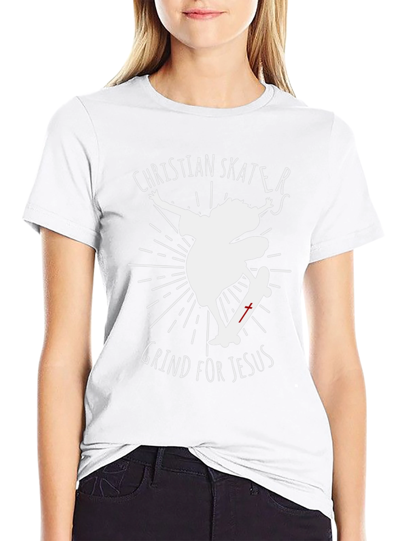 Christian Skater Graphic Tee - Grind for Jesus!
