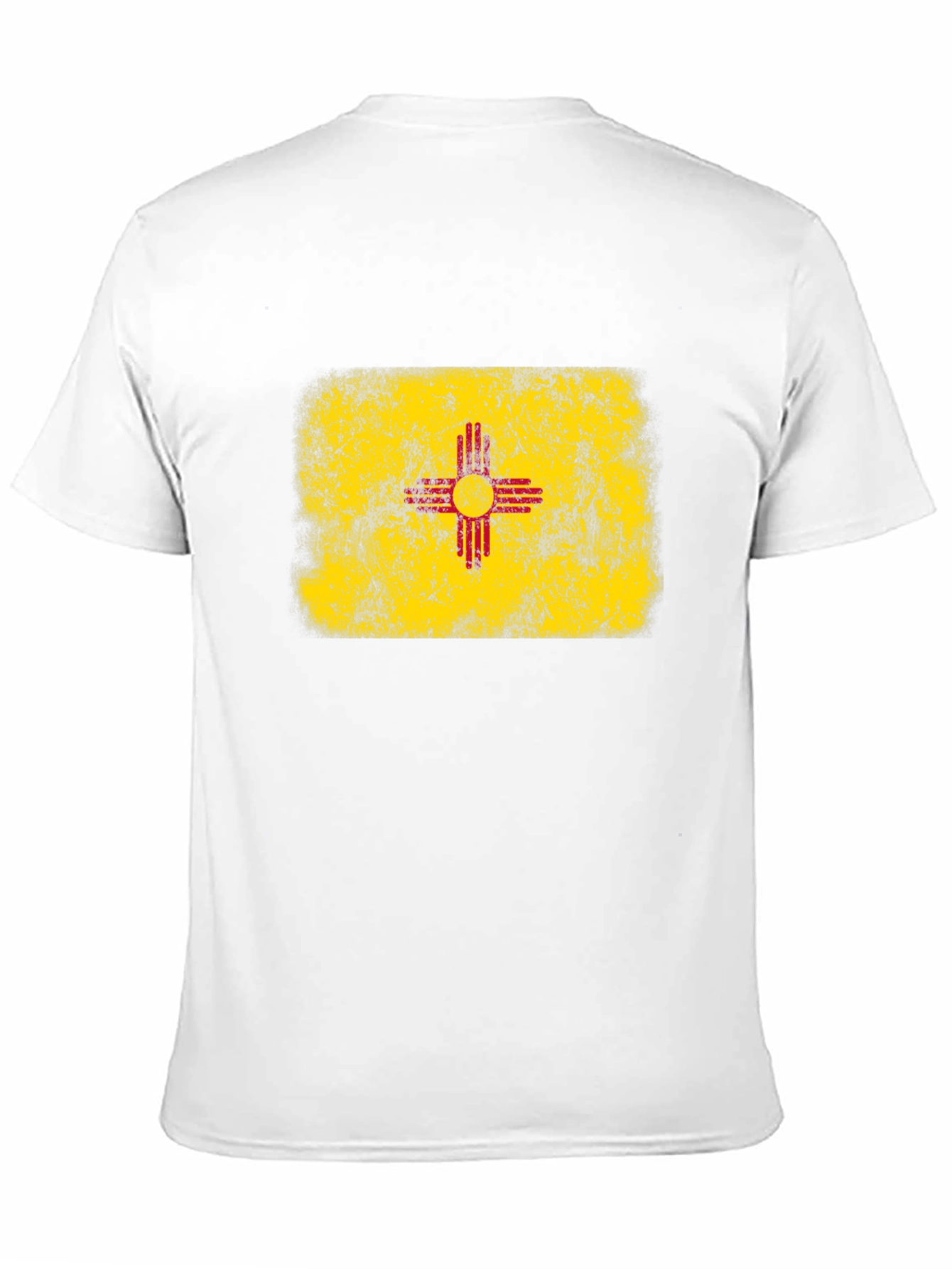 New Mexico Flag T-Shirt Distressed Black Tee