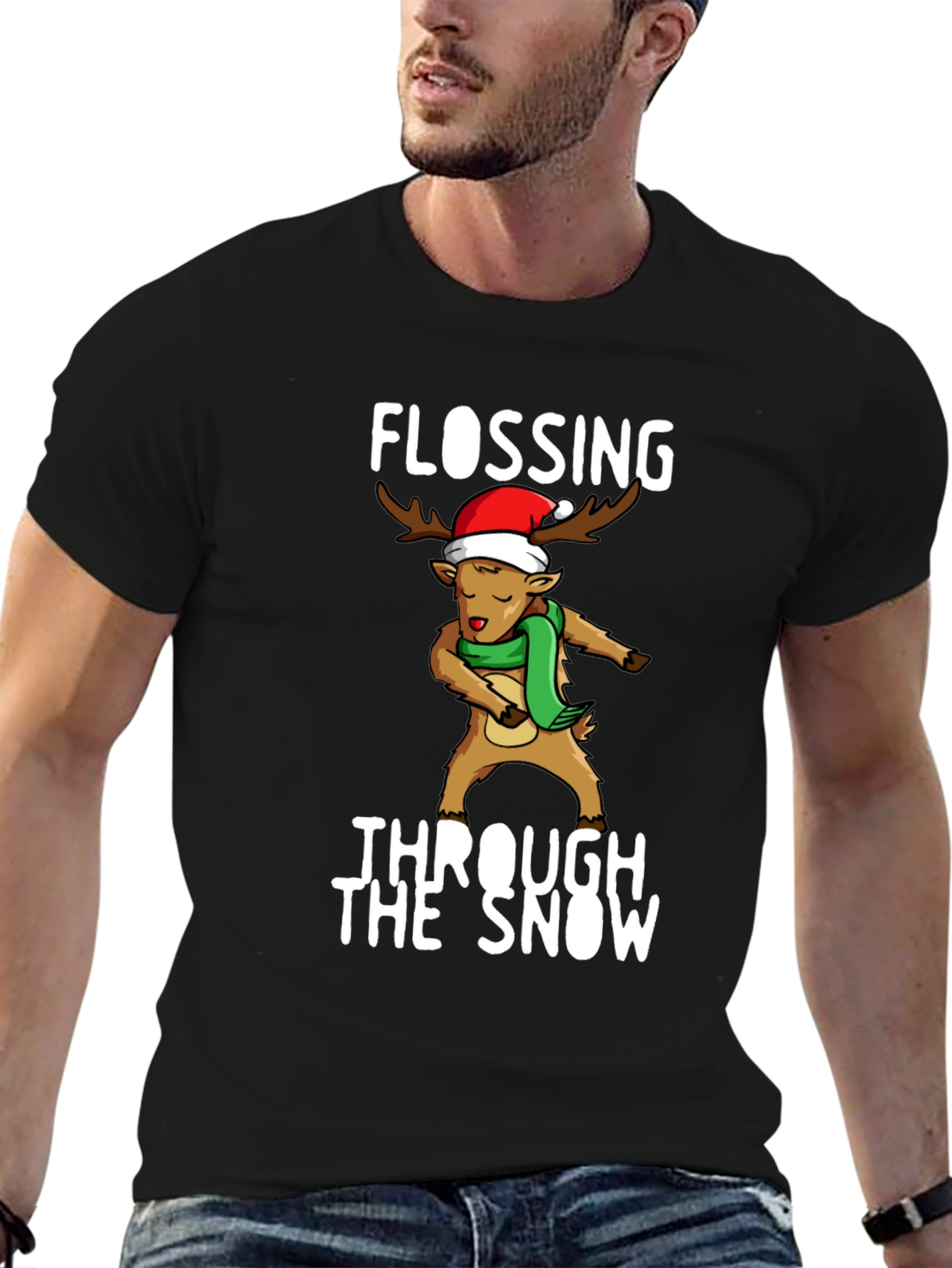 Flossing Through The Snow Christmas T-Shirt