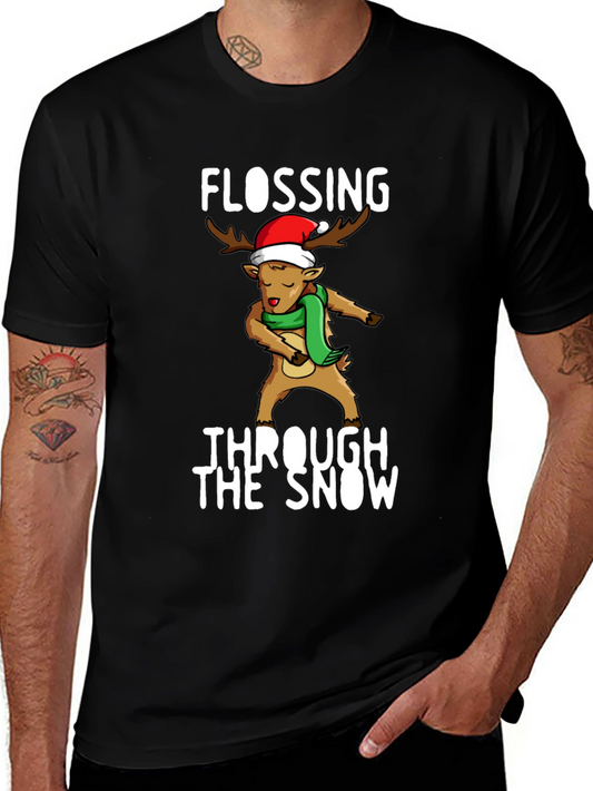 Flossing Through The Snow Christmas T-Shirt