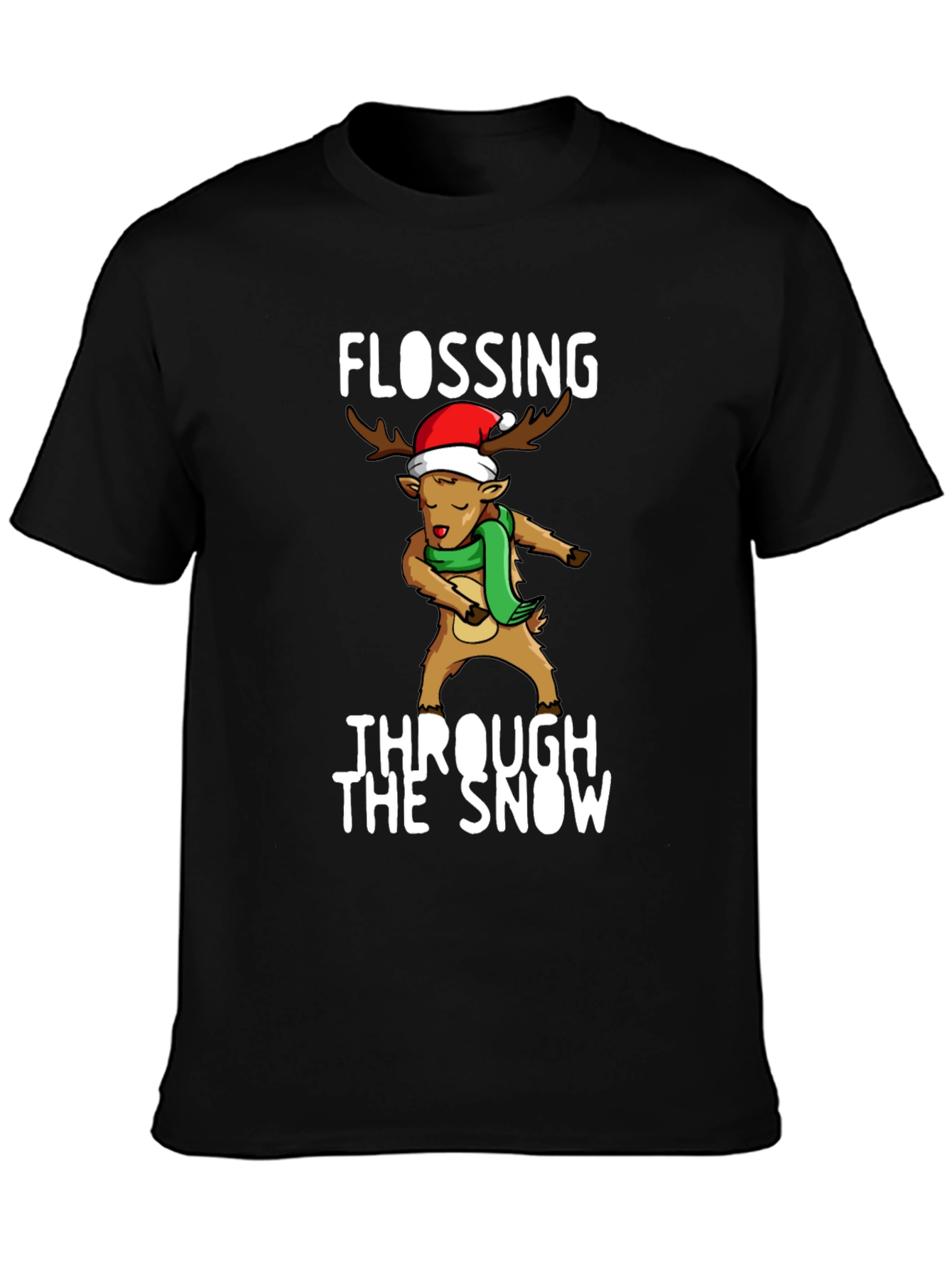 Flossing Through The Snow Christmas T-Shirt