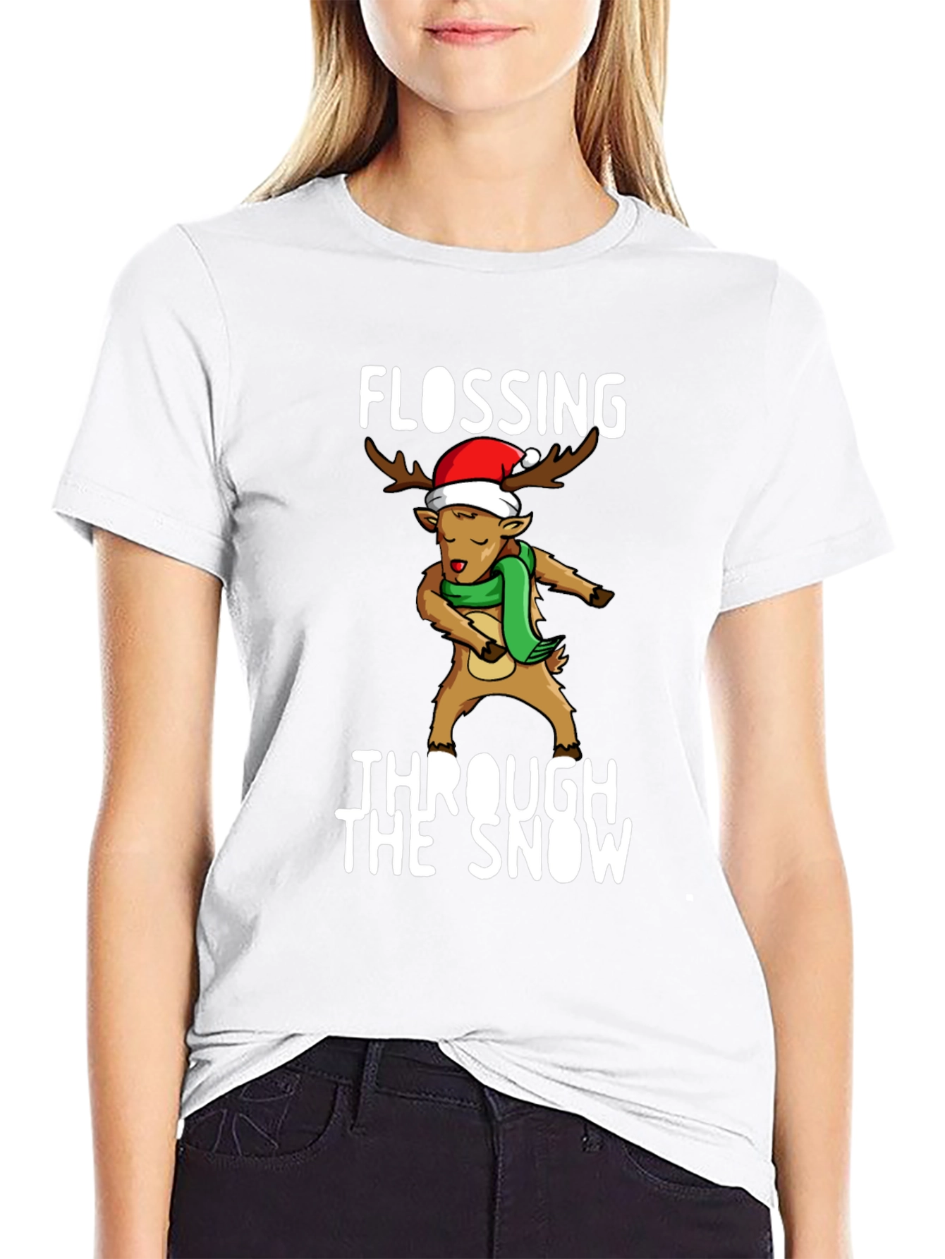 Flossing Through The Snow Christmas T-Shirt