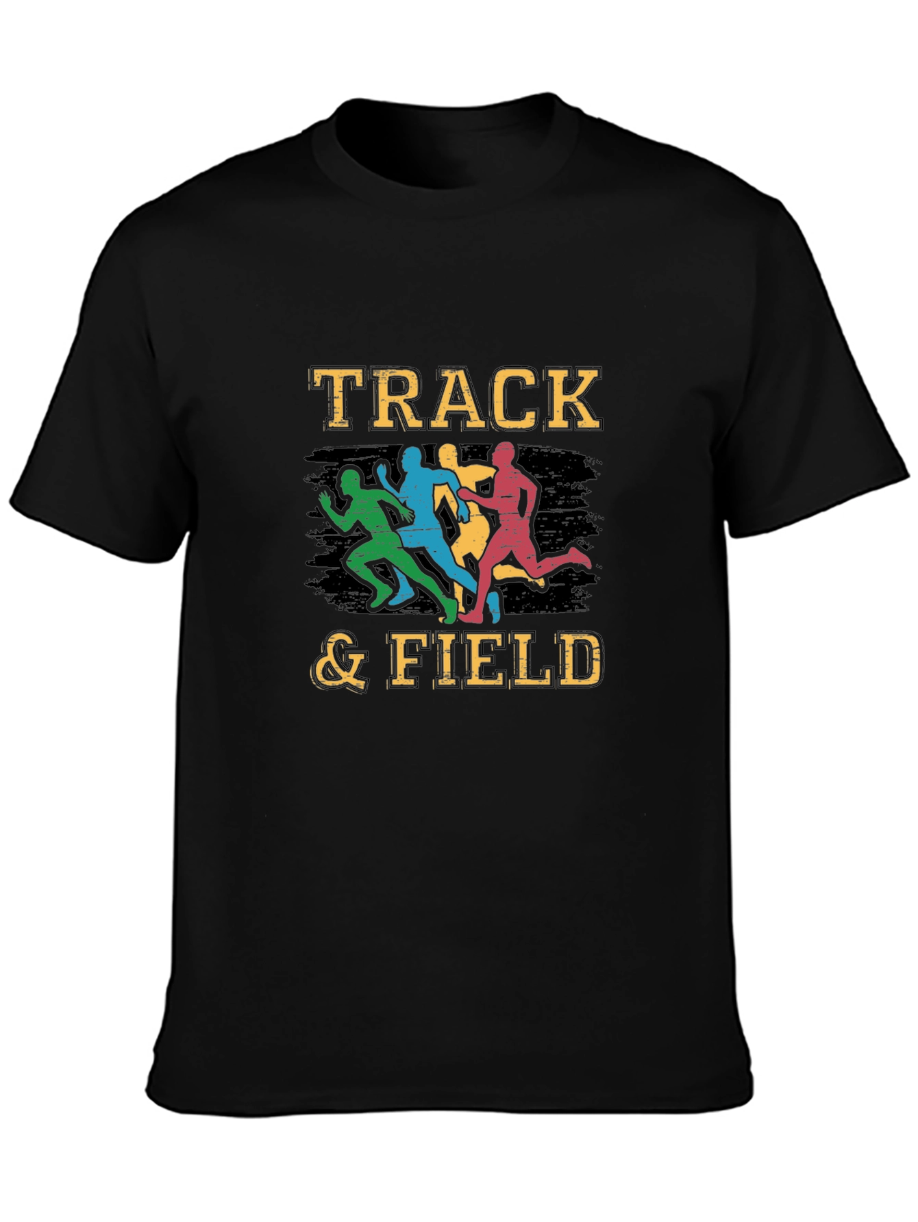 Track & Field Graphic T-Shirt - Runner Silhouette Design