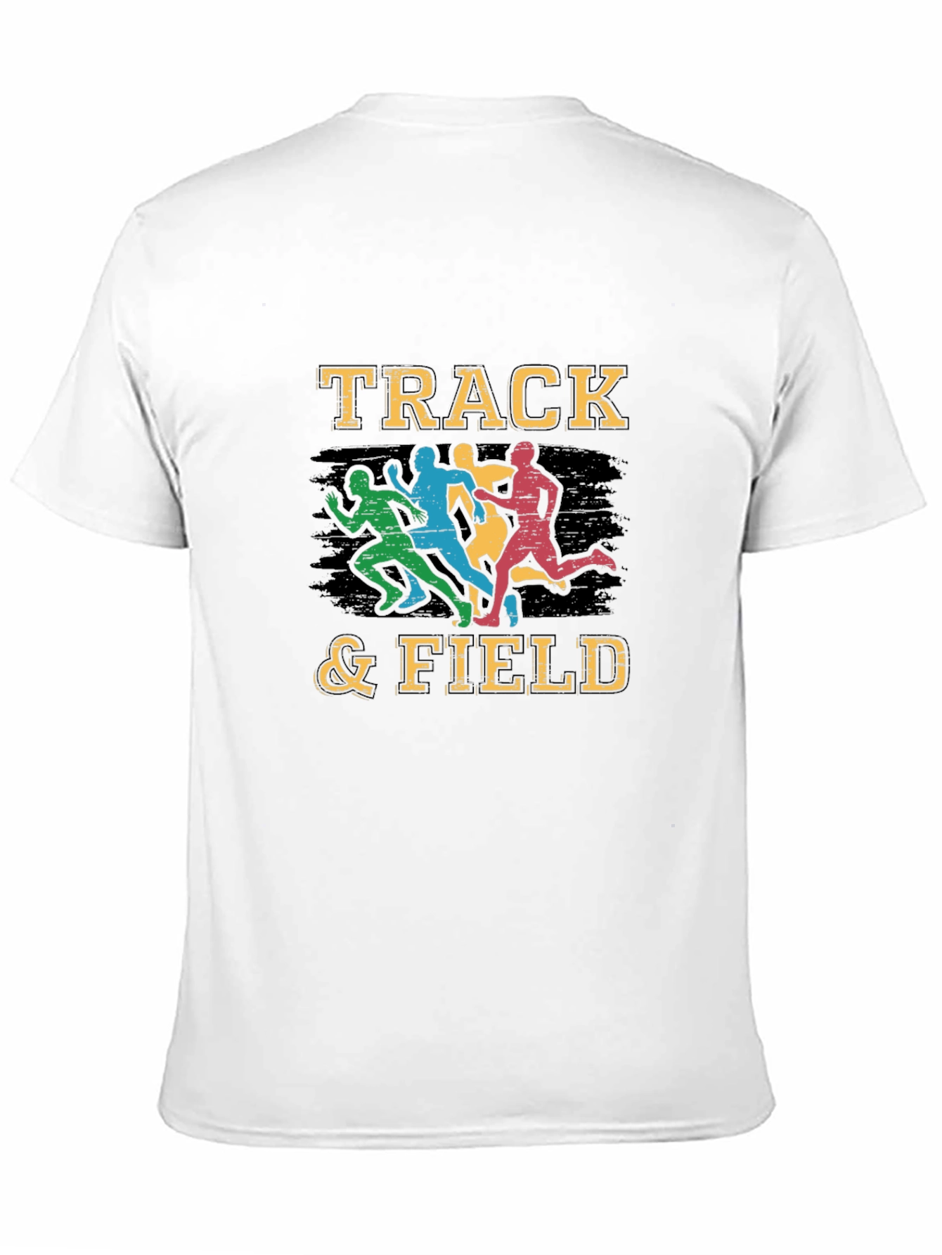 Track & Field Graphic T-Shirt - Runner Silhouette Design
