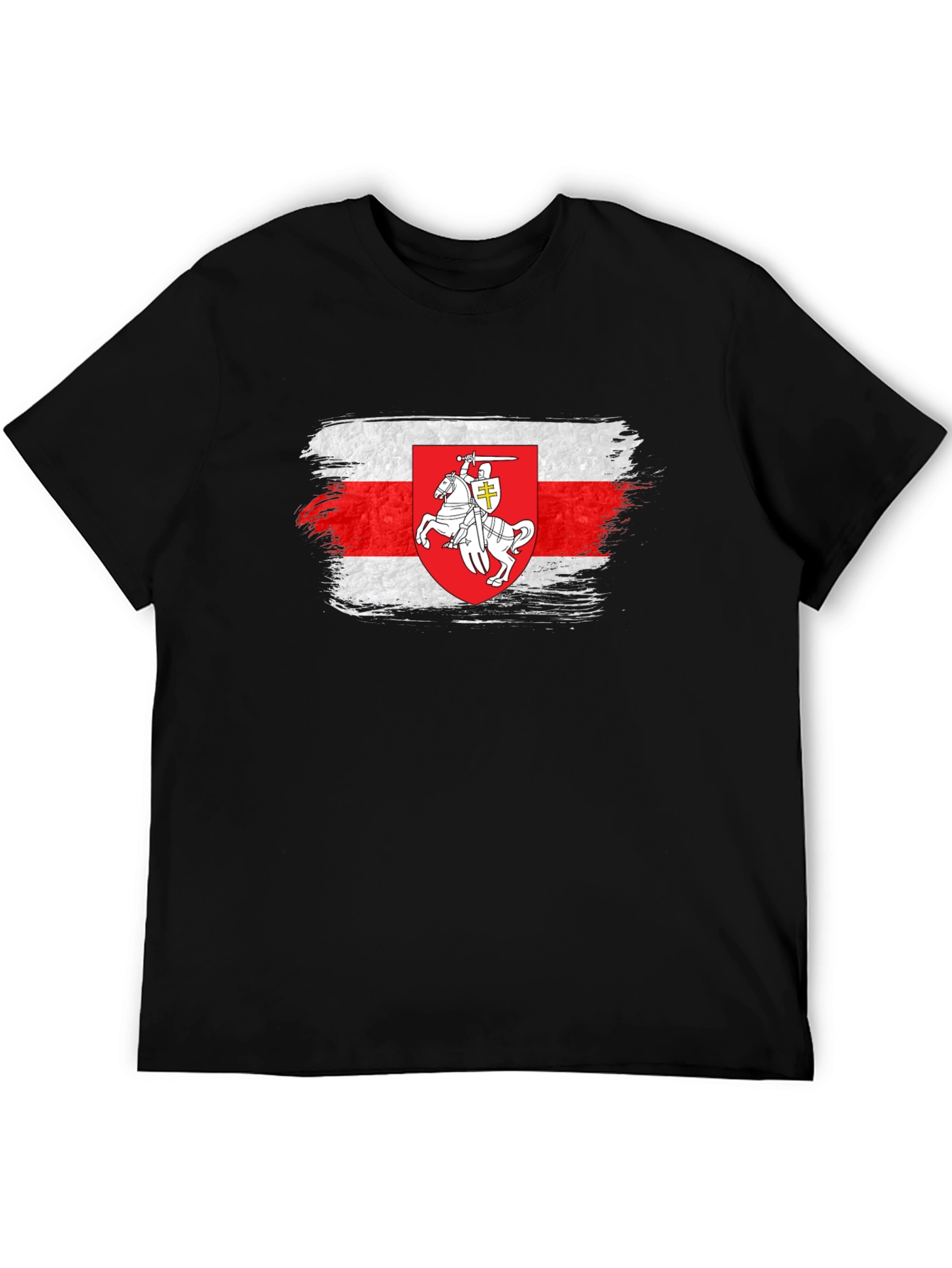 Belarus Pahonia Flag T-Shirt - Distressed Style