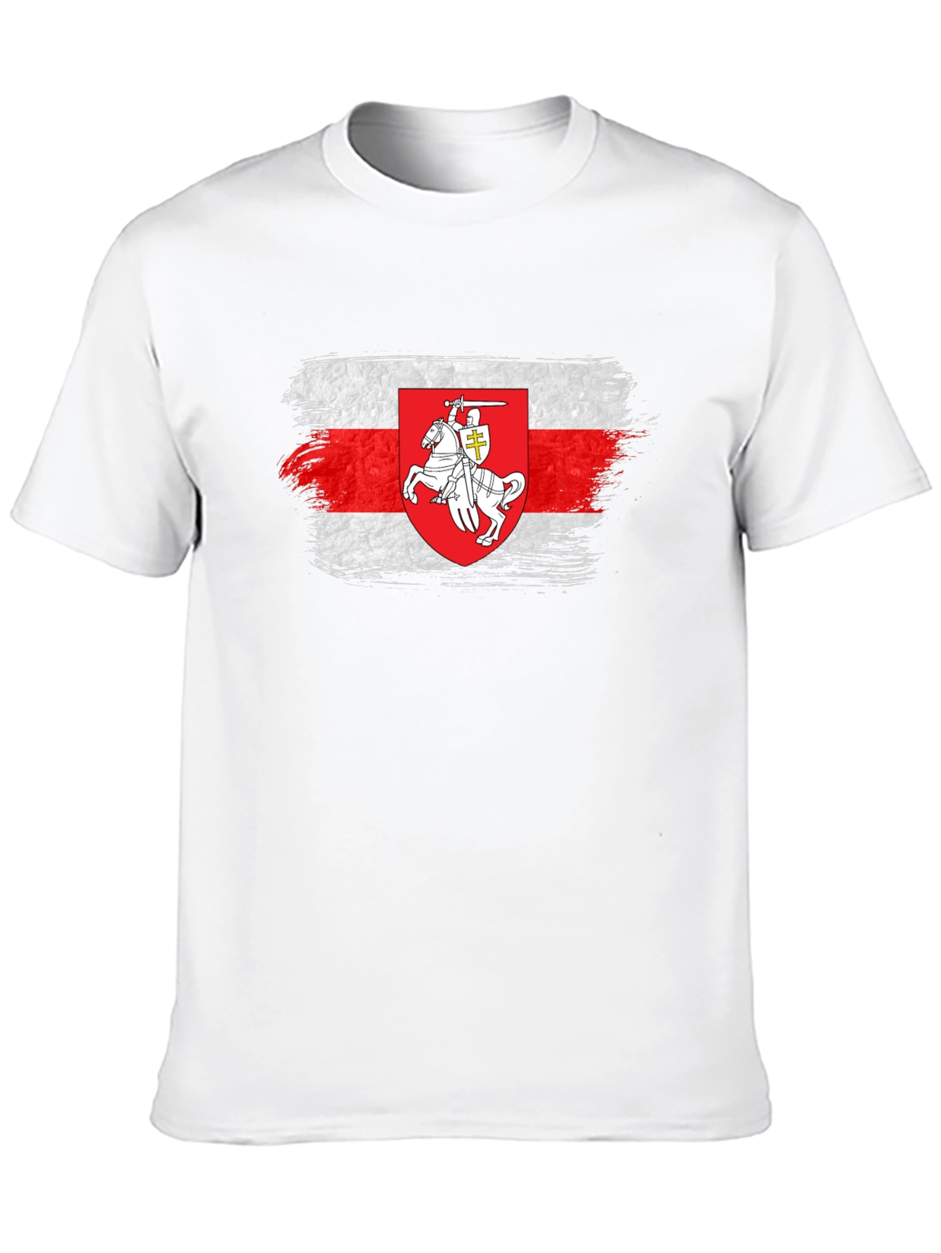 Belarus Pahonia Flag T-Shirt - Distressed Style