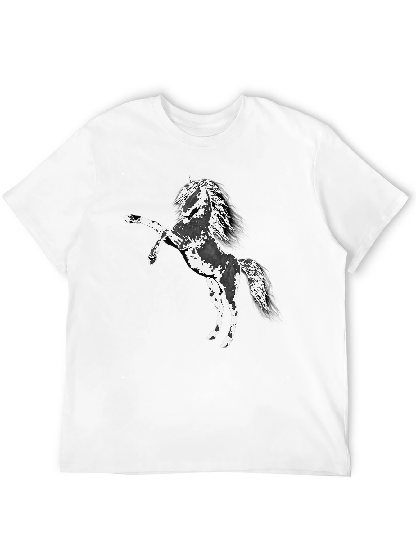 Black T-Shirt with Horse Graphic