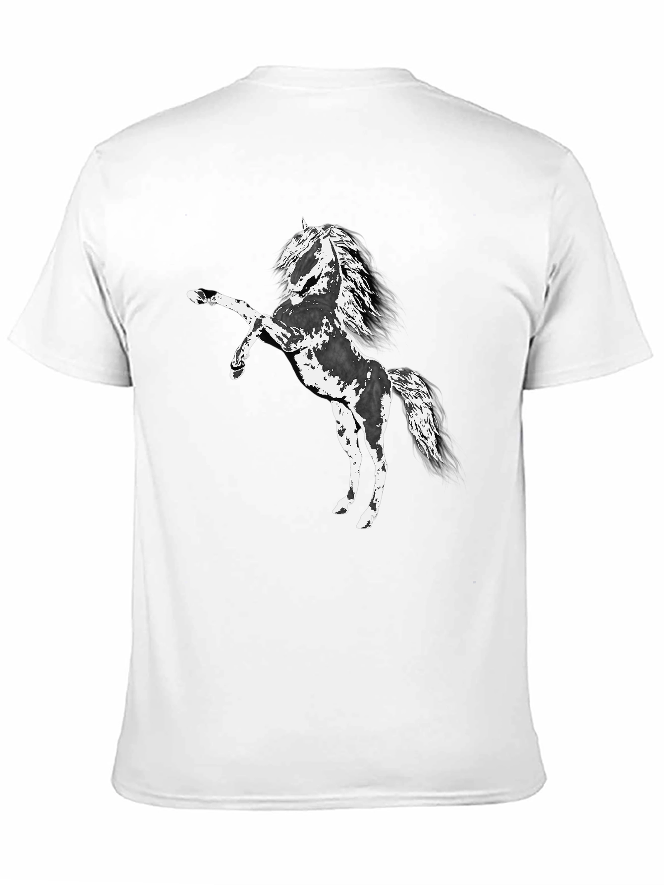 Black T-Shirt with Horse Graphic