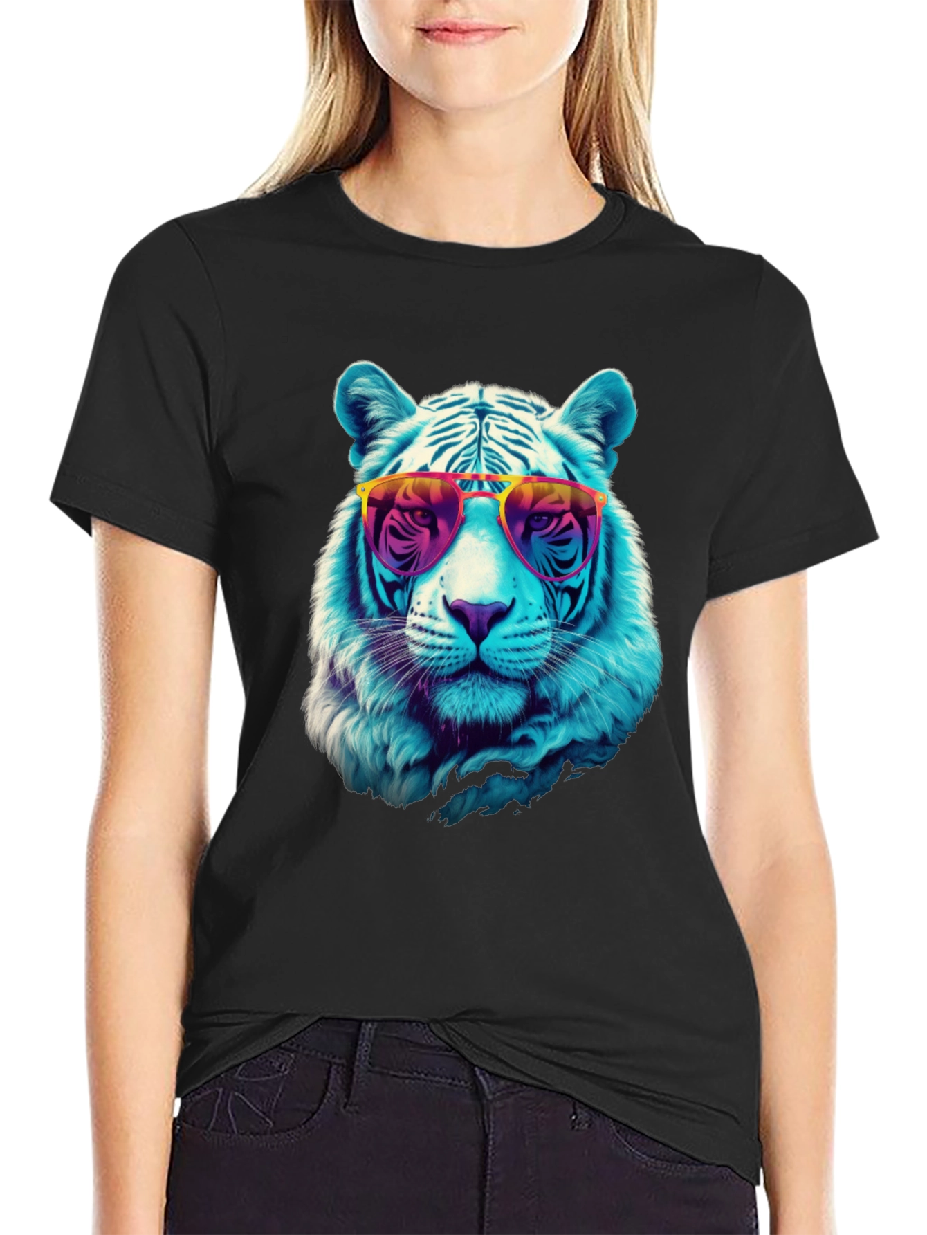 Cool Tiger Graphic Tee - Stylish Animal Print
