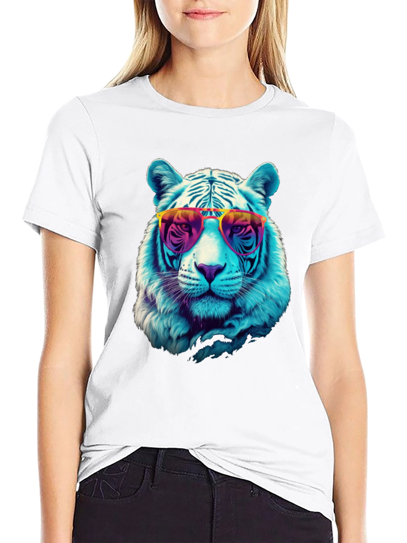 Cool Tiger Graphic Tee - Stylish Animal Print