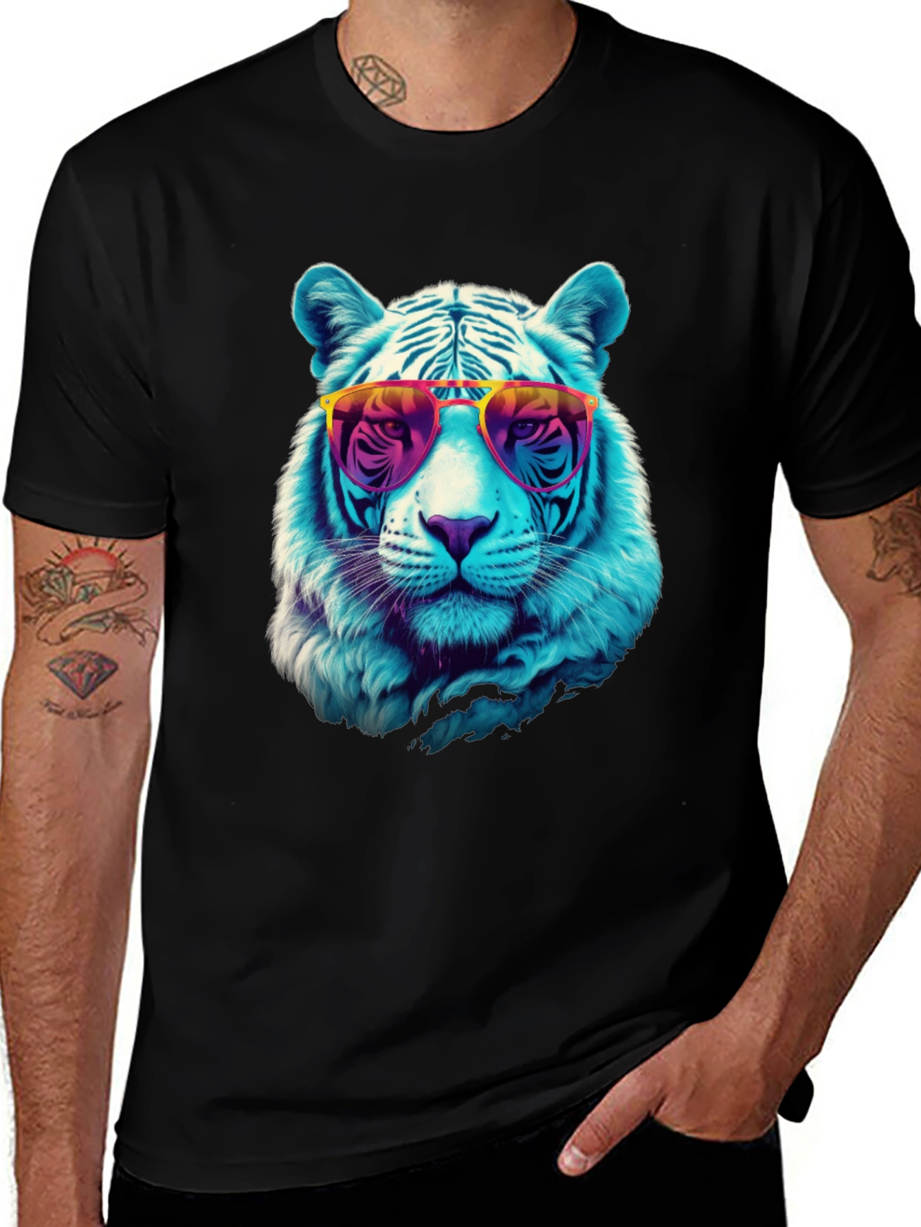 Cool Tiger Graphic Tee - Stylish Animal Print