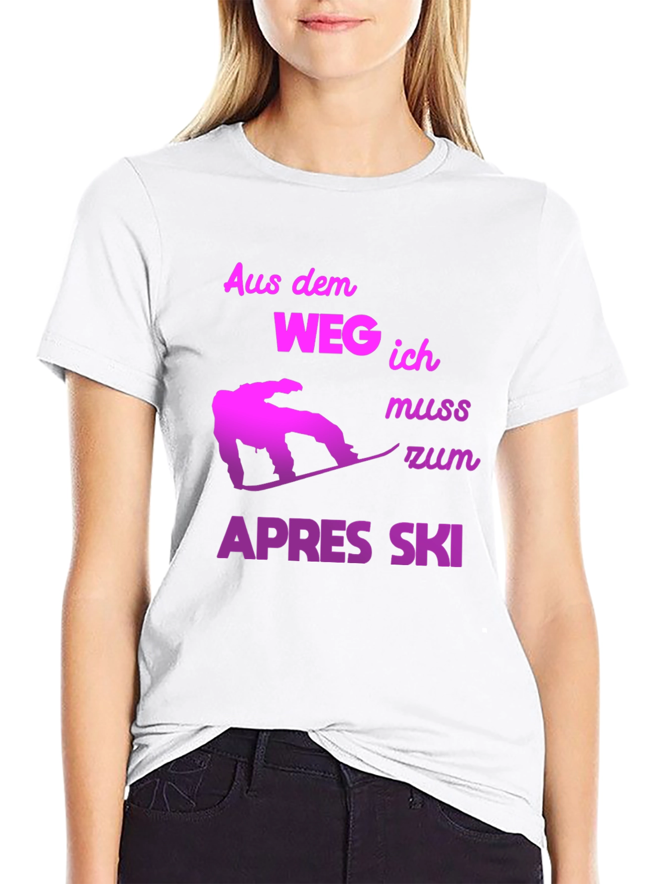 Apres Ski T-Shirt - Snowboarder Design