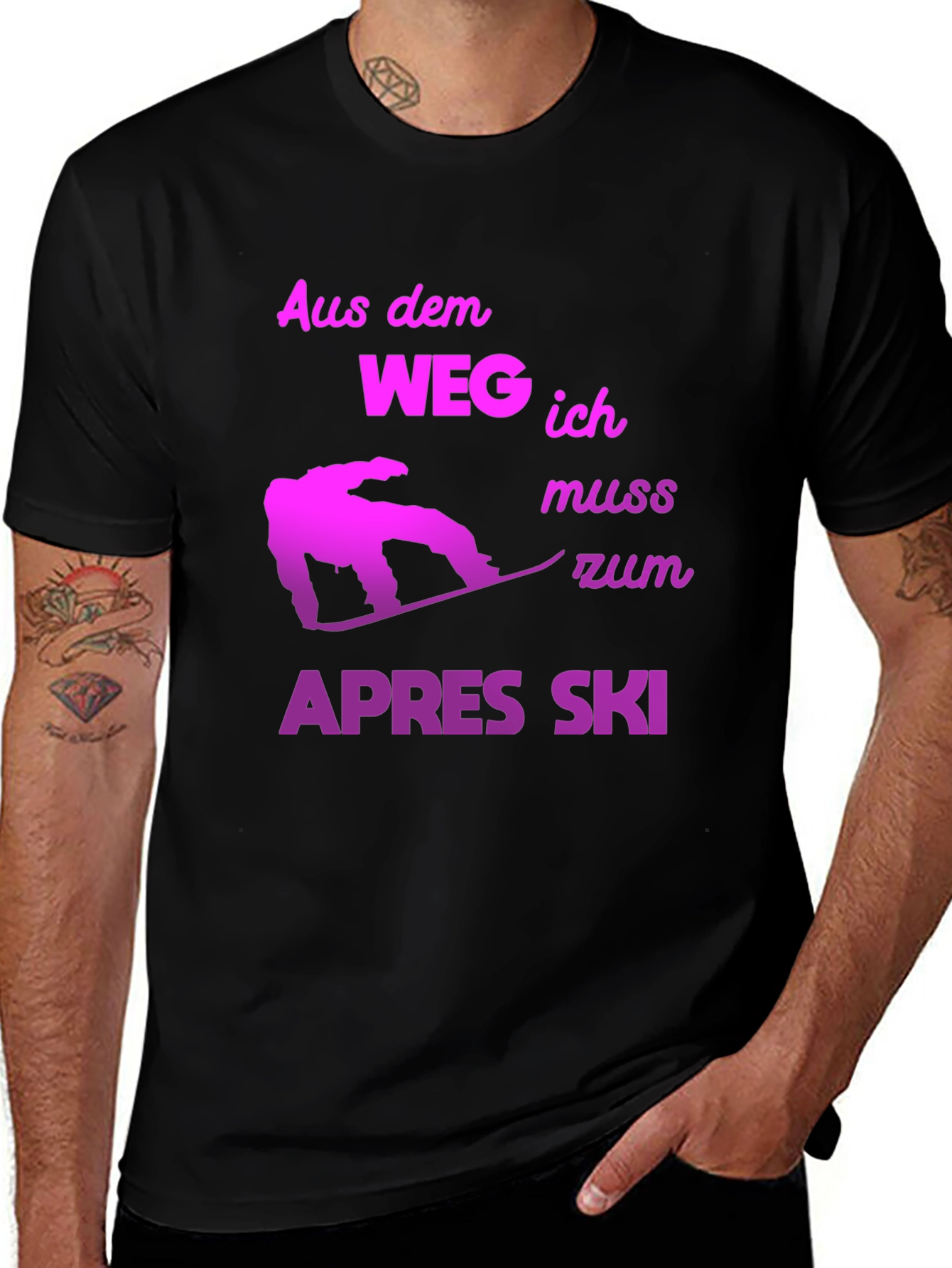 Apres Ski T-Shirt - Snowboarder Design