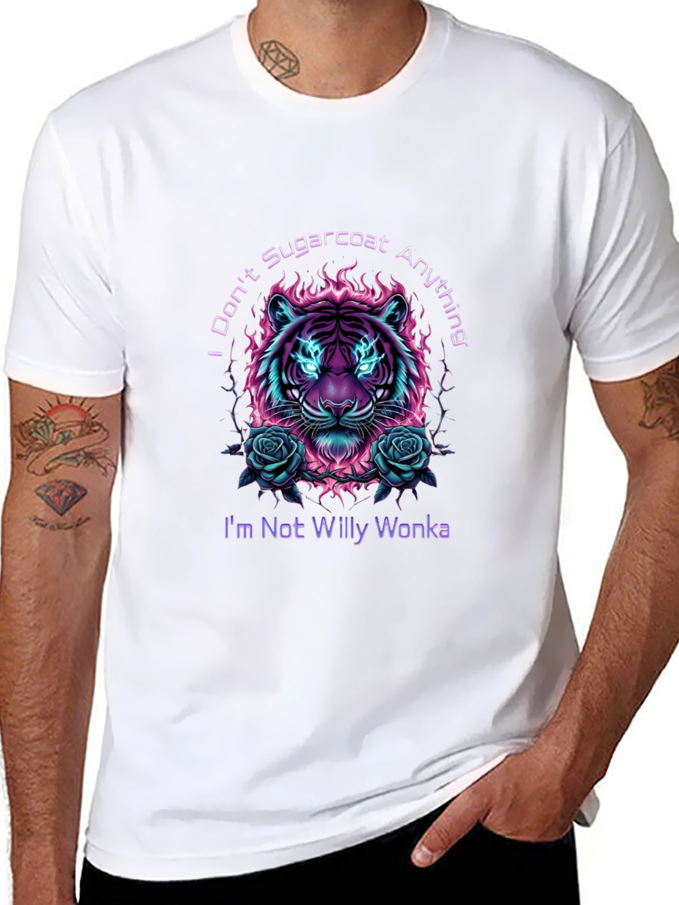 I Dont Sugarcoat T-Shirt - Willy Wonka Tiger Design