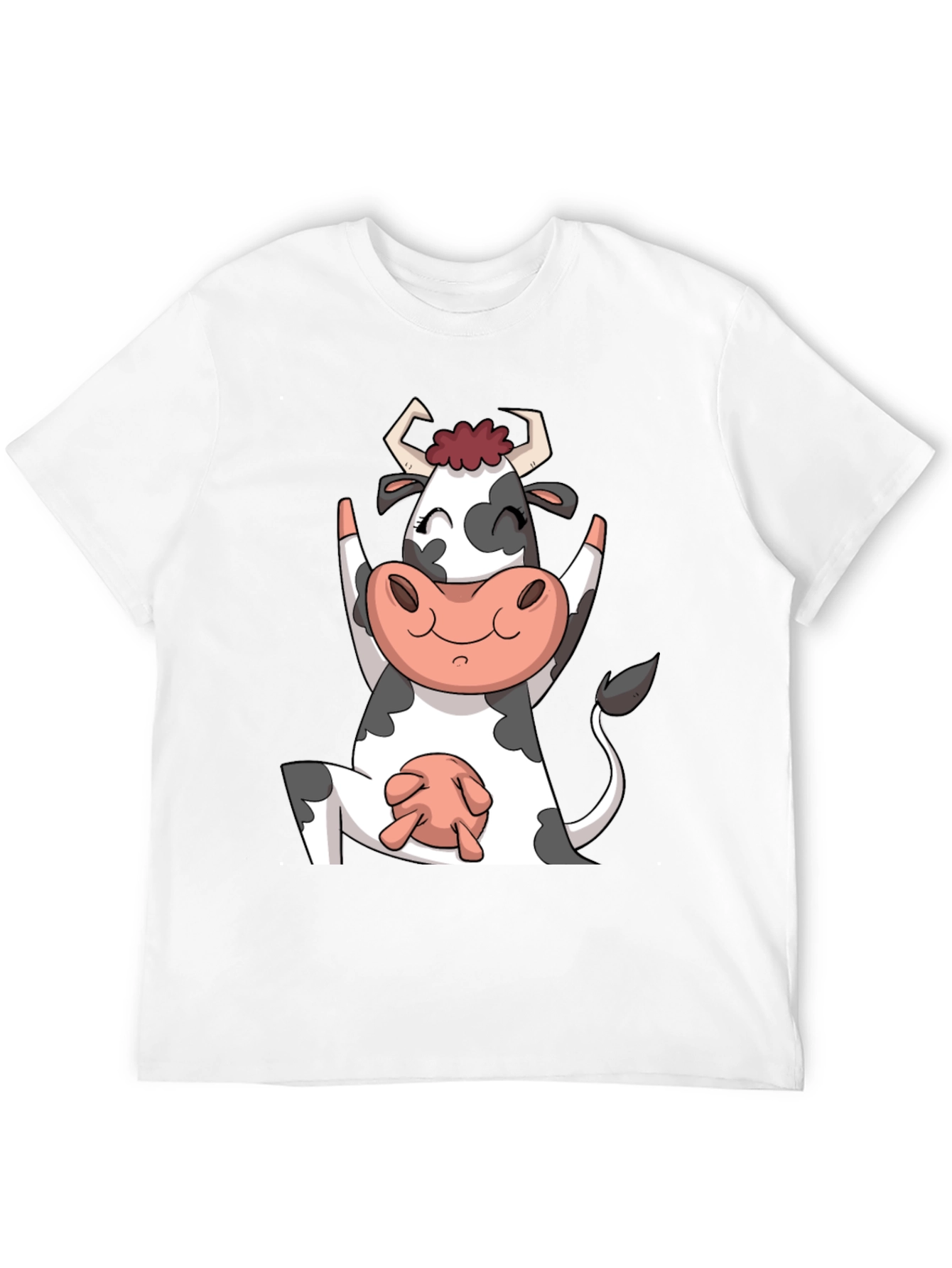 Yoga Cow Black T-Shirt Funny Animal Tee