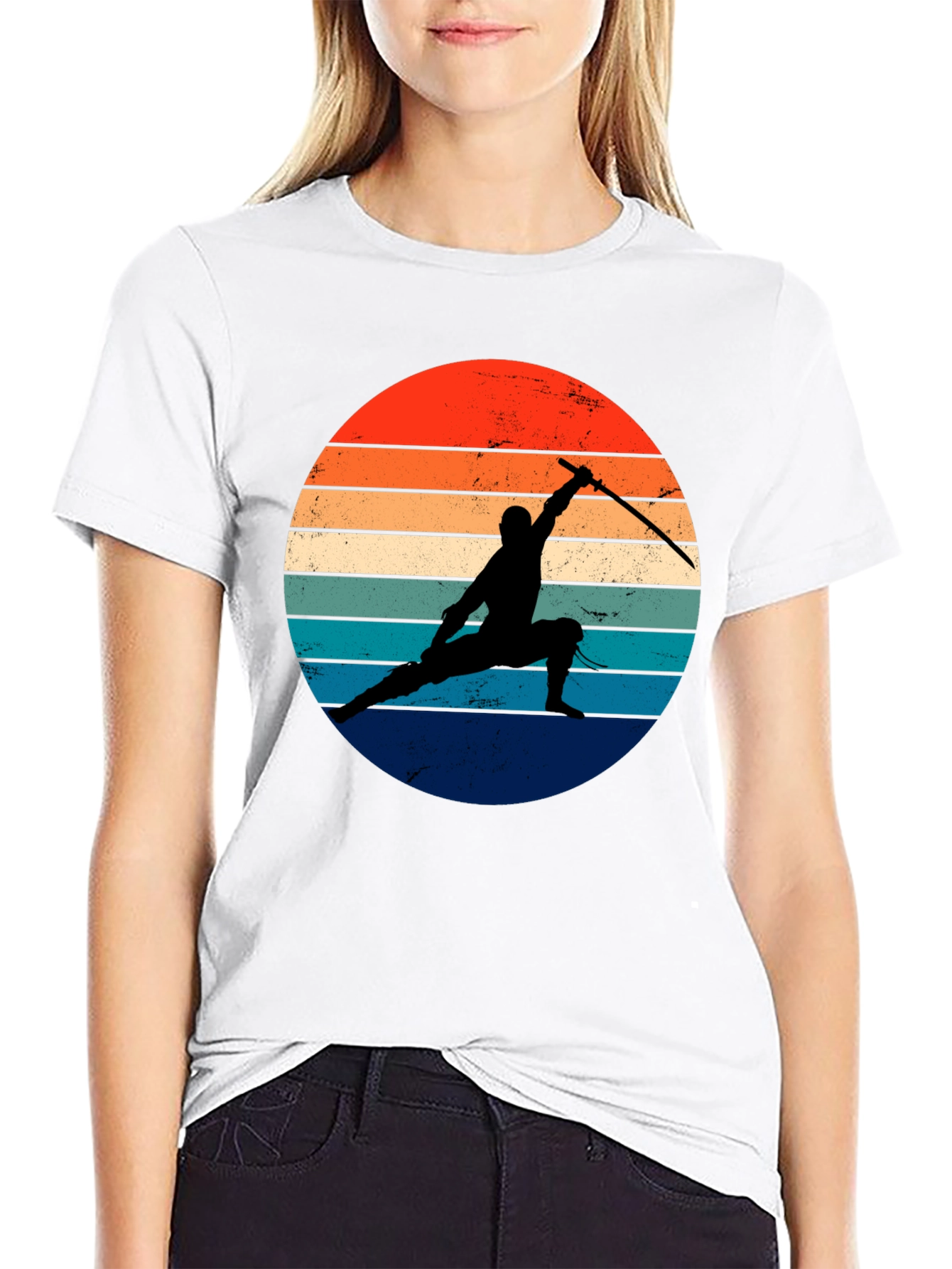 Retro Ninja Silhouette T-Shirt