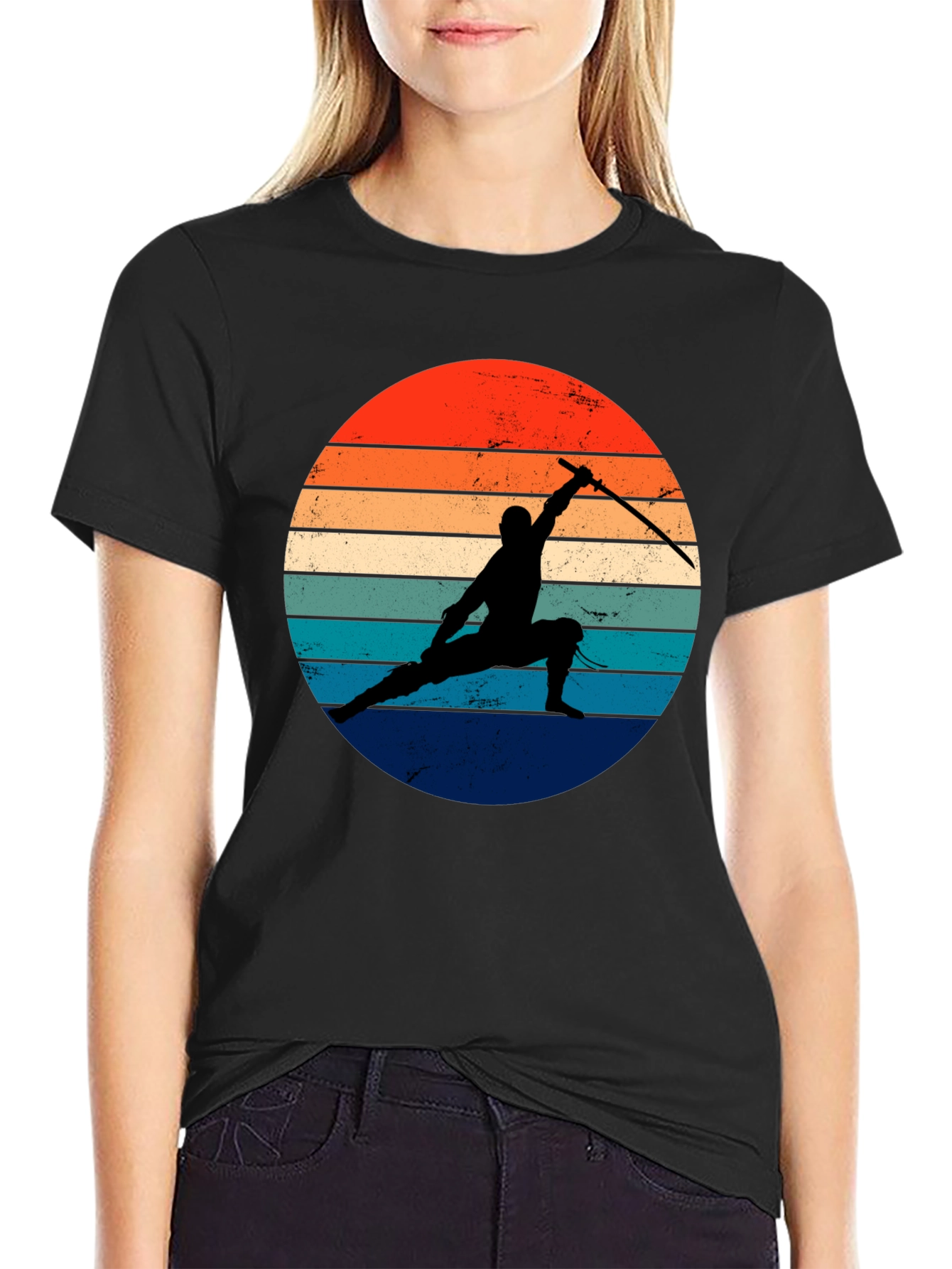Retro Ninja Silhouette T-Shirt