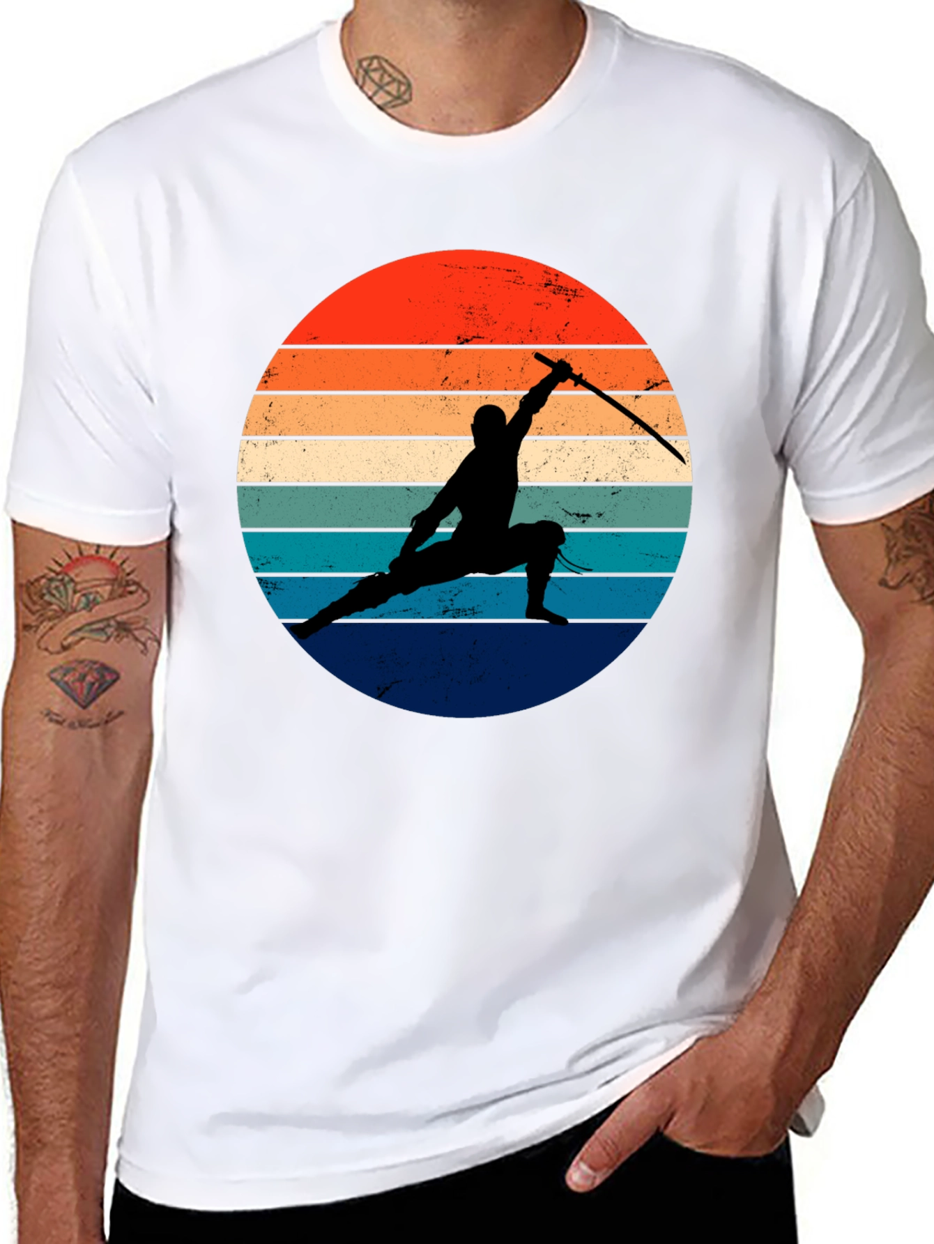 Retro Ninja Silhouette T-Shirt