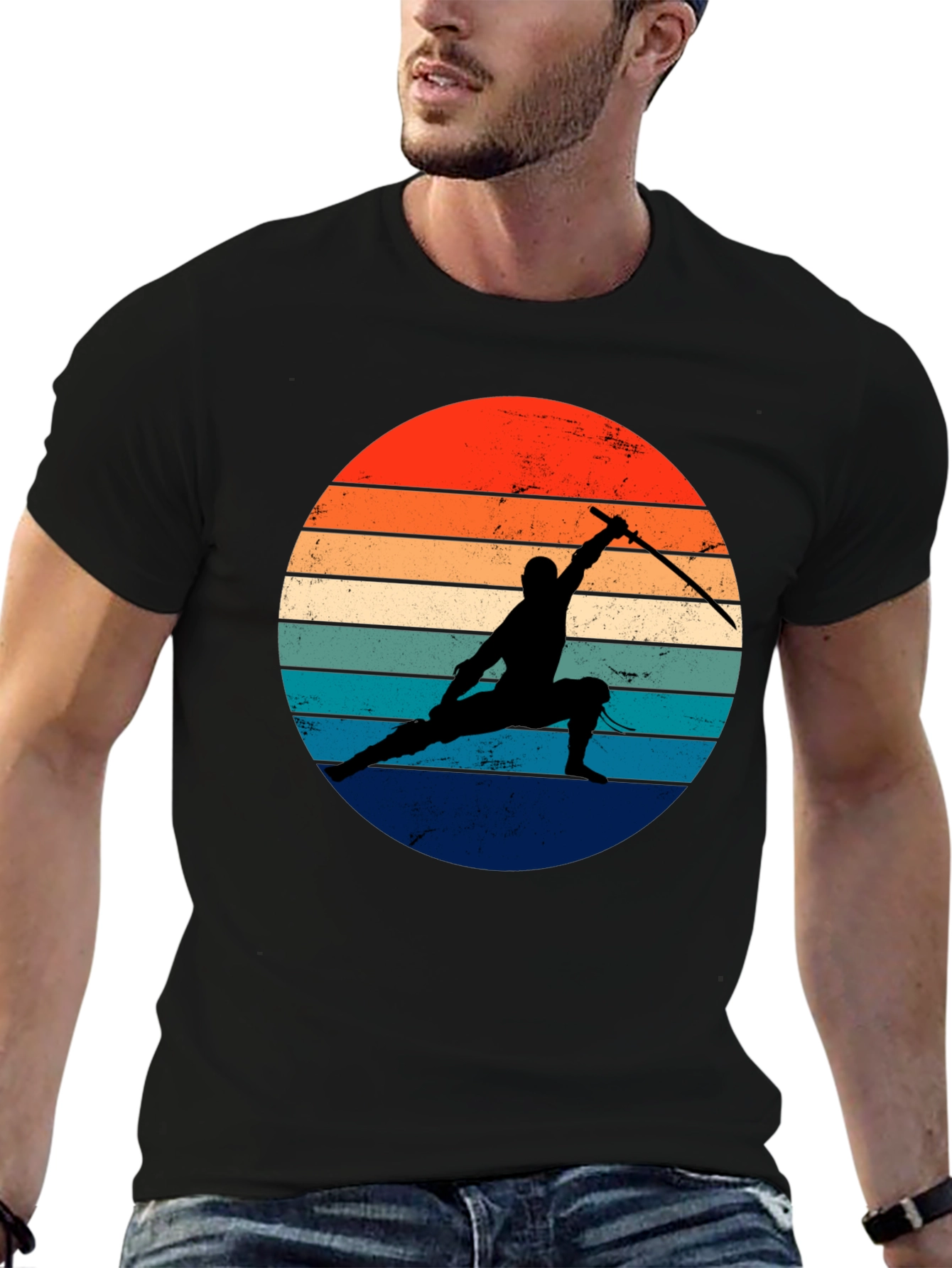 Retro Ninja Silhouette T-Shirt