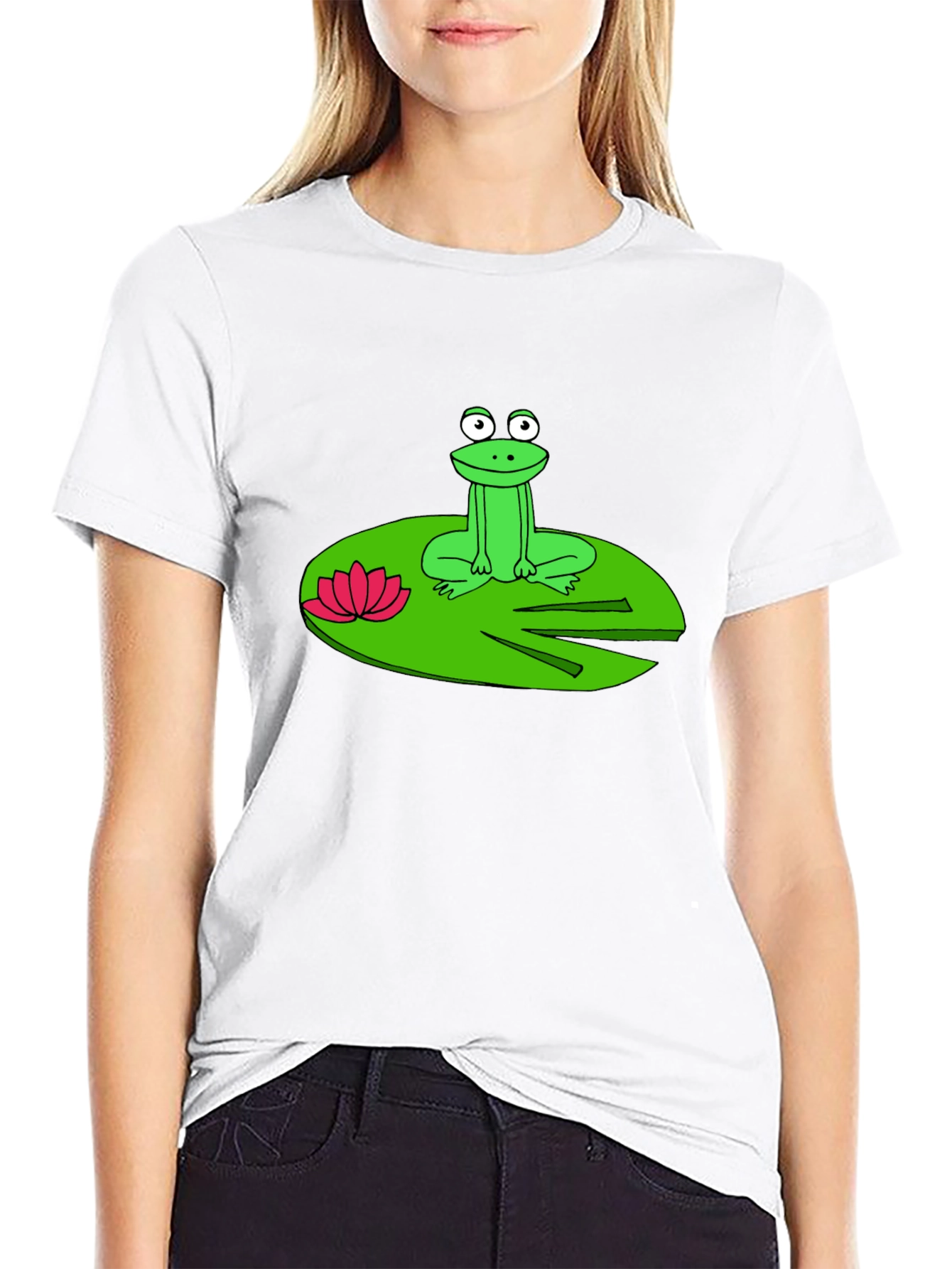 Frog on Lily Pad Graphic T-Shirt