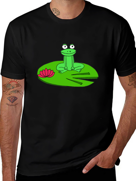 Frog on Lily Pad Graphic T-Shirt