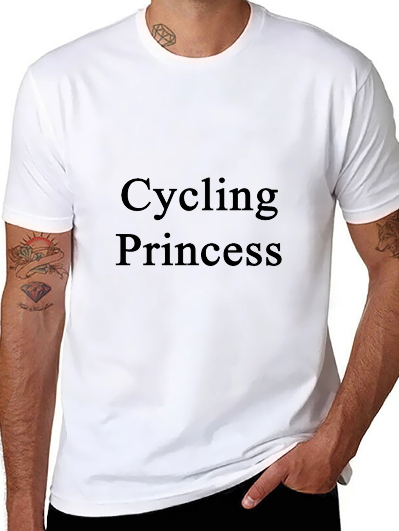 Cycling Princess Graphic Tee - Black Unisex T-Shirt