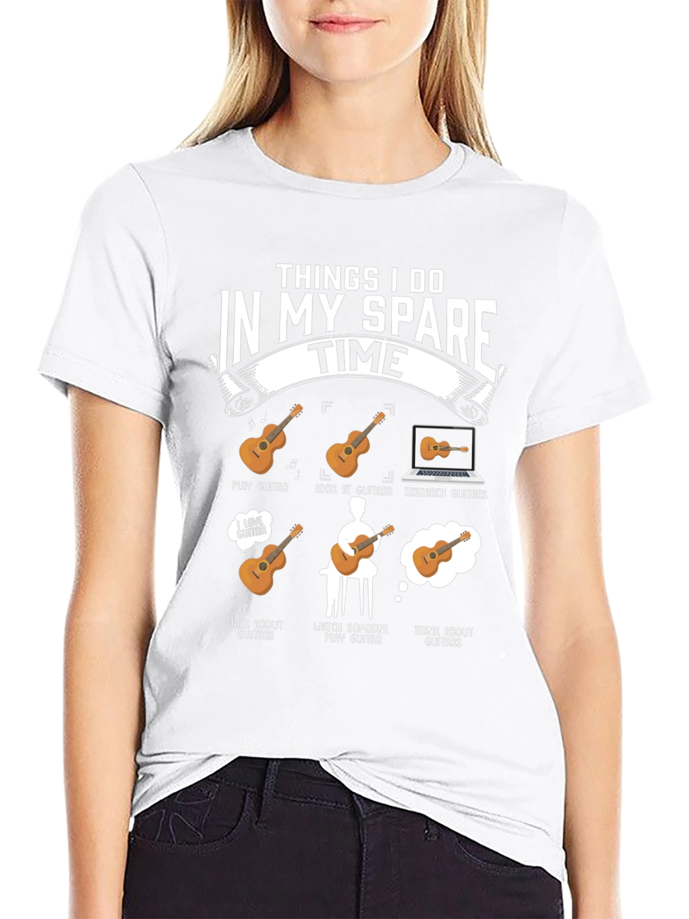 Guitar Lover T-Shirt - Spare Time Hobby Tee