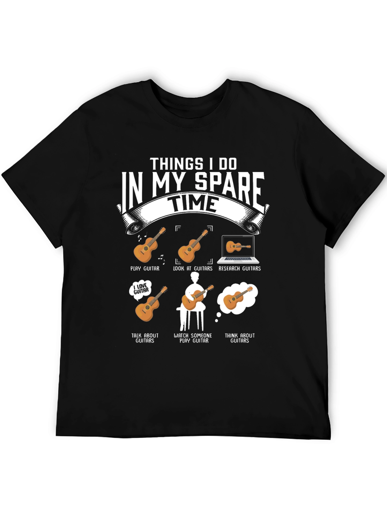 Guitar Lover T-Shirt - Spare Time Hobby Tee