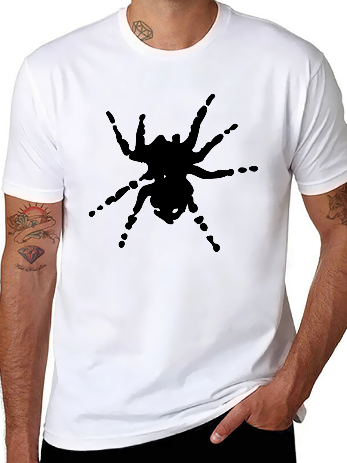 Spider Graphic Black T-Shirt for Men