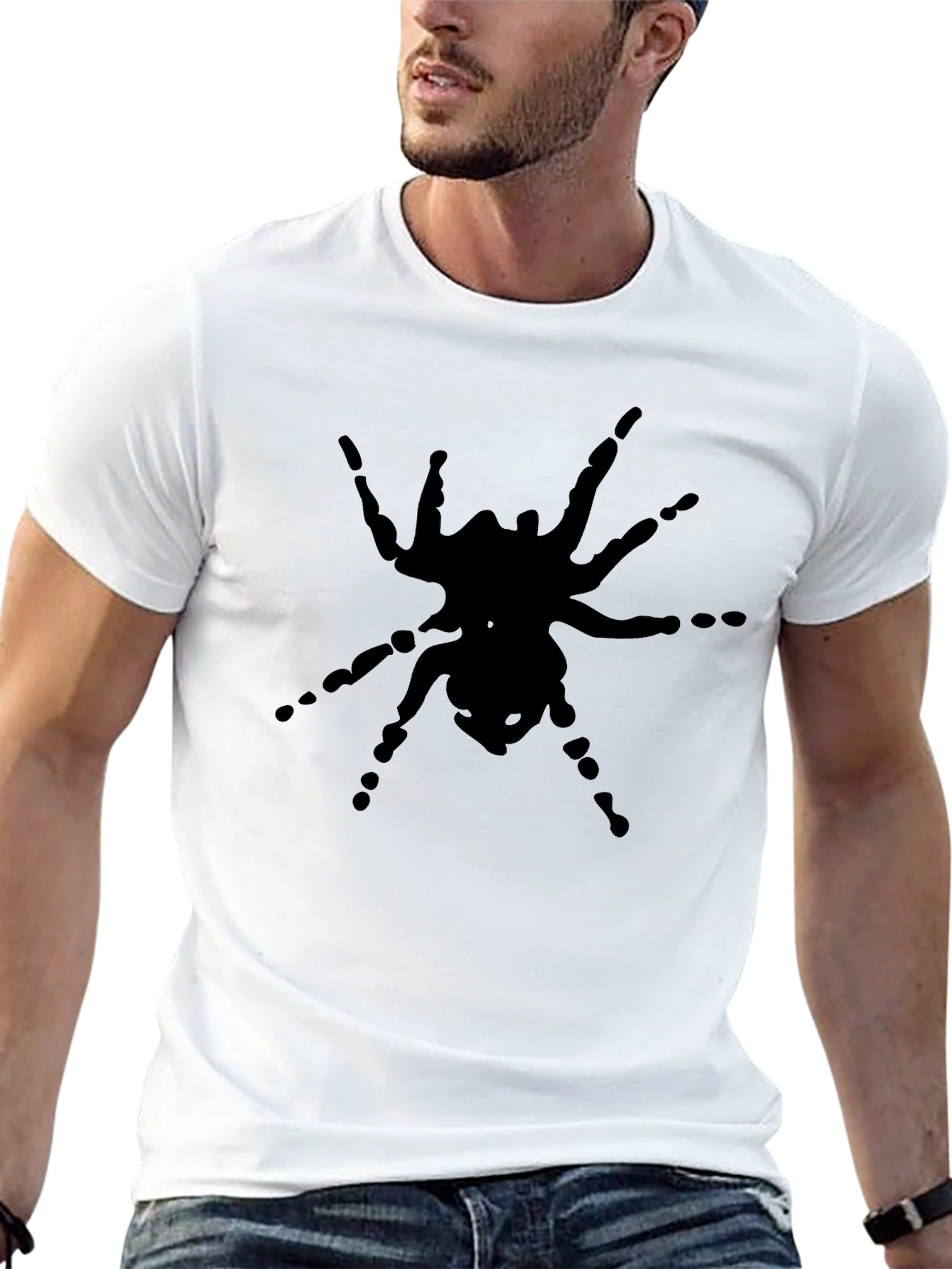 Spider Graphic Black T-Shirt for Men
