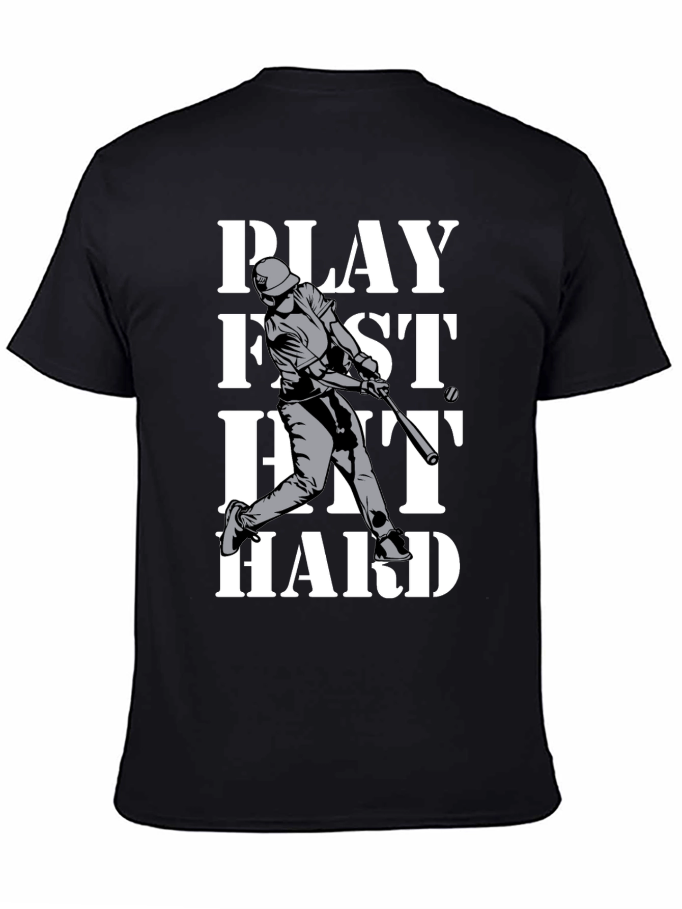 Play Fast Hit Hard Baseball T-Shirt