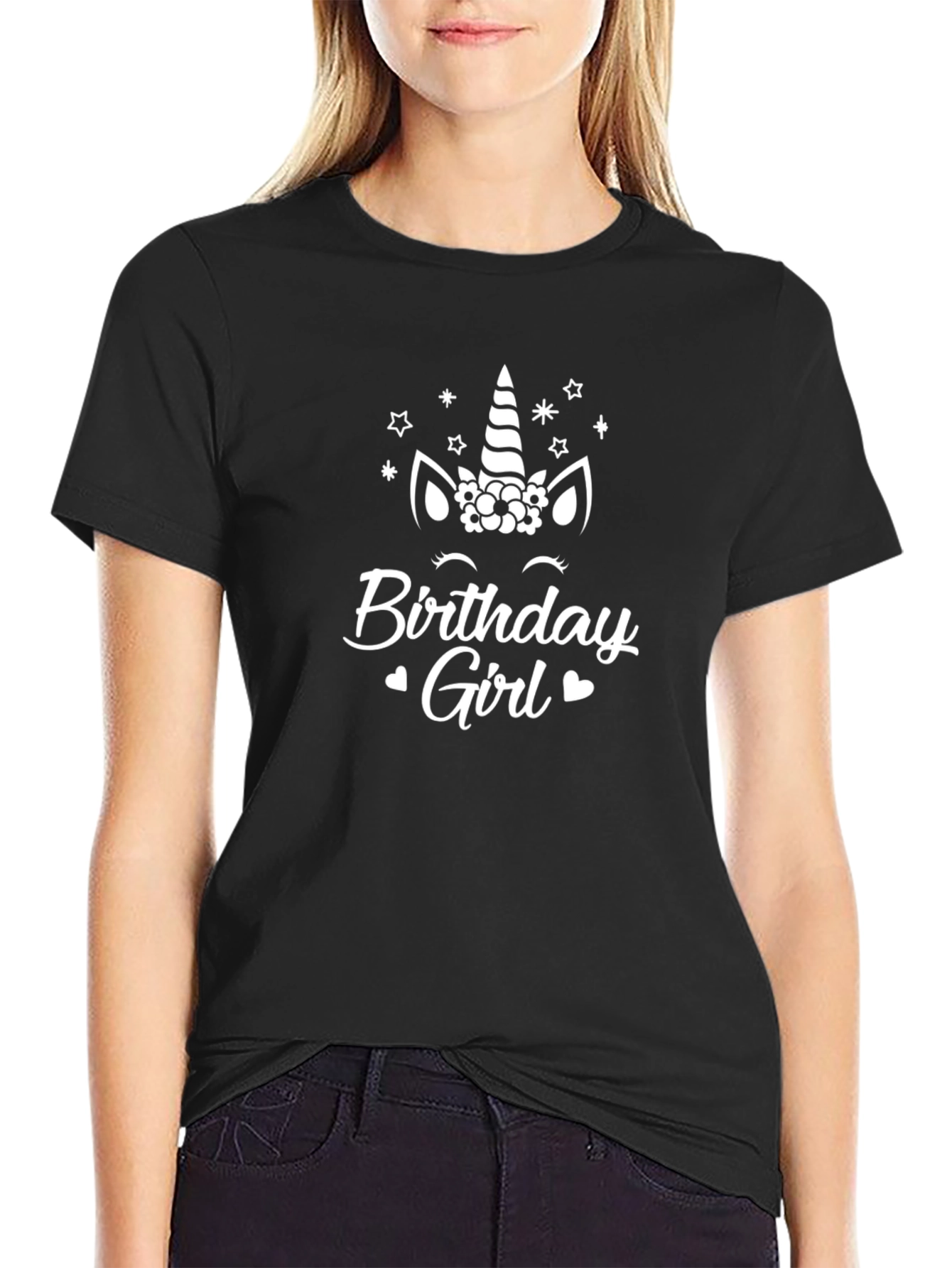 Birthday Girl Unicorn Graphic T-Shirt