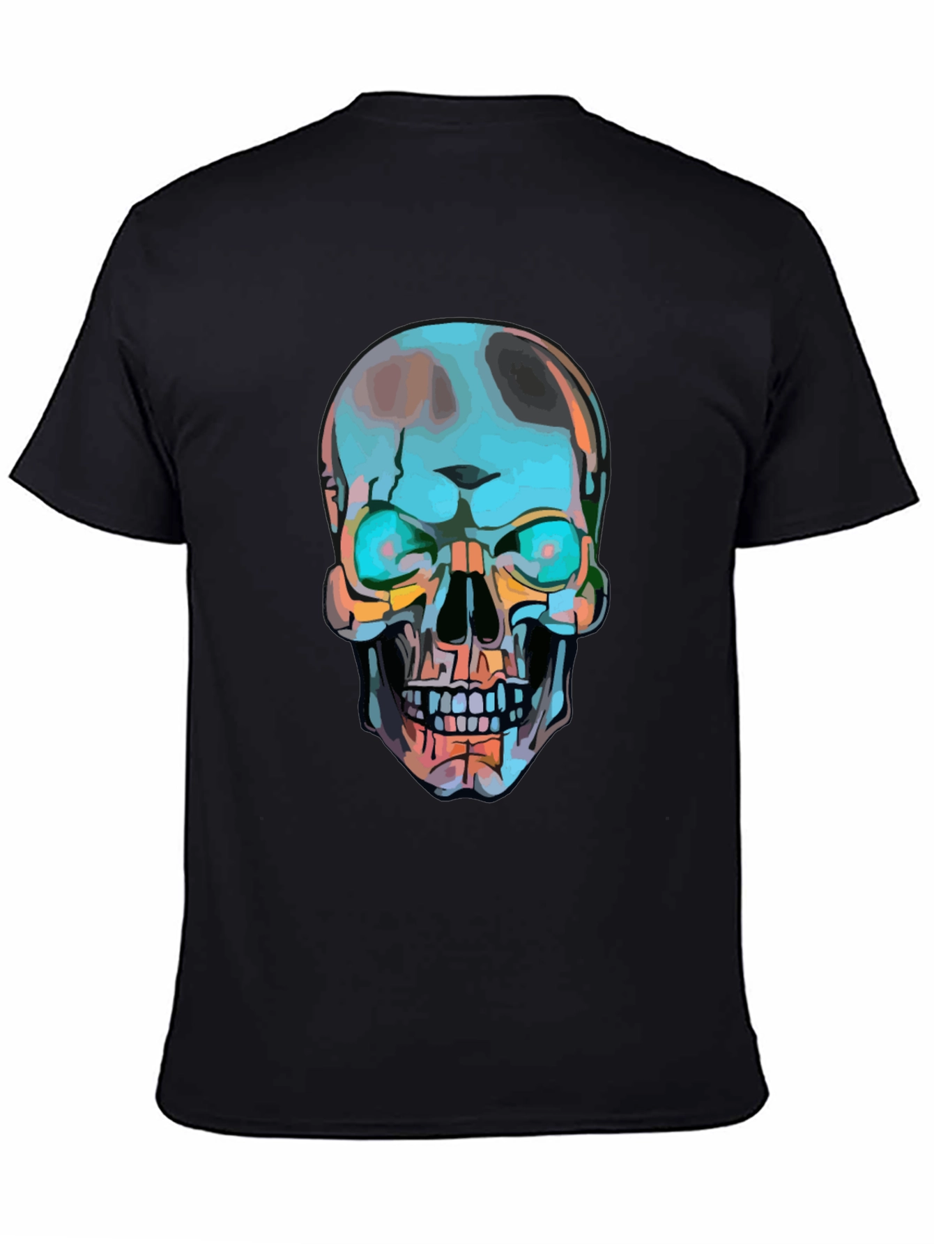 Skull Graphic Print Black T-Shirt