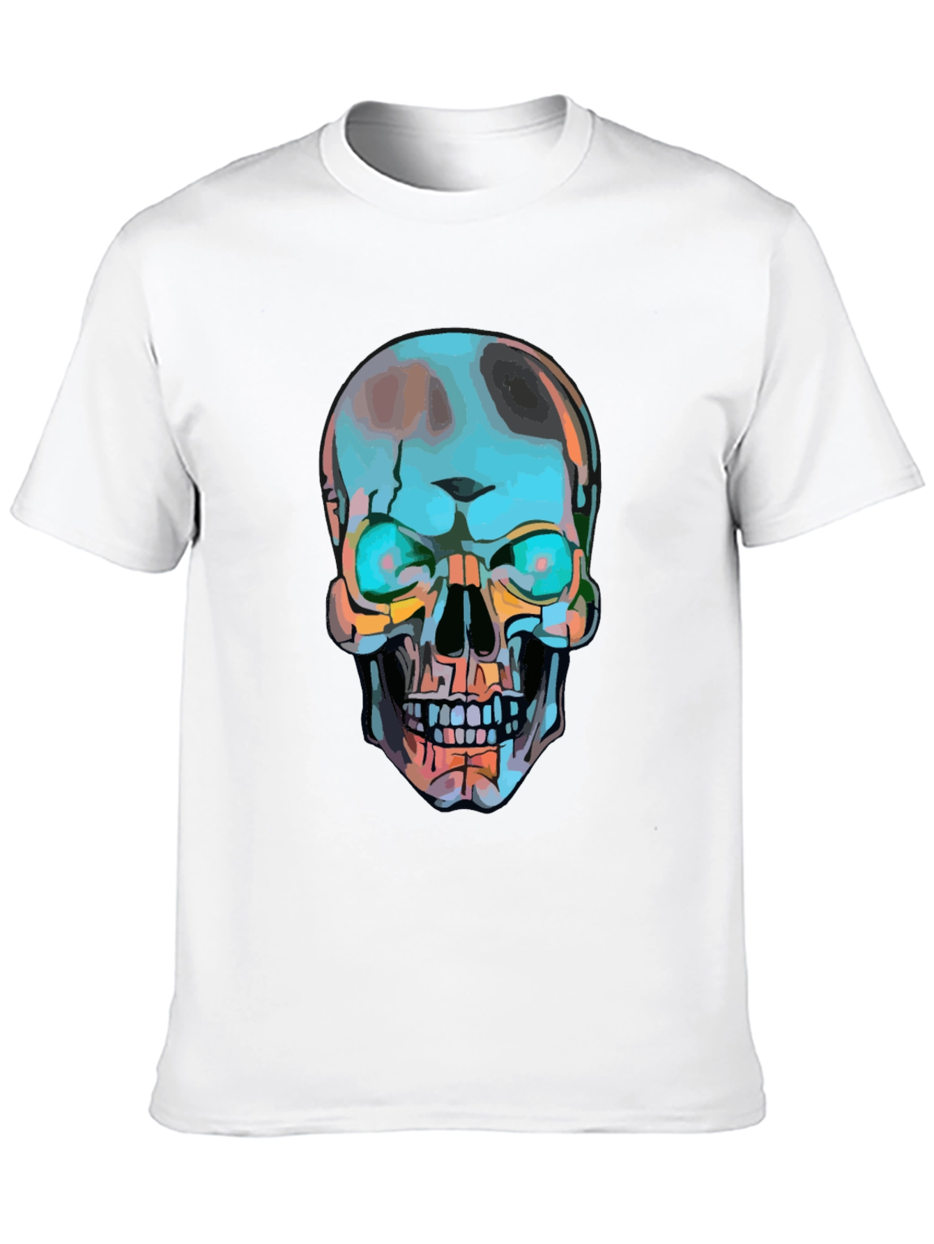 Skull Graphic Print Black T-Shirt