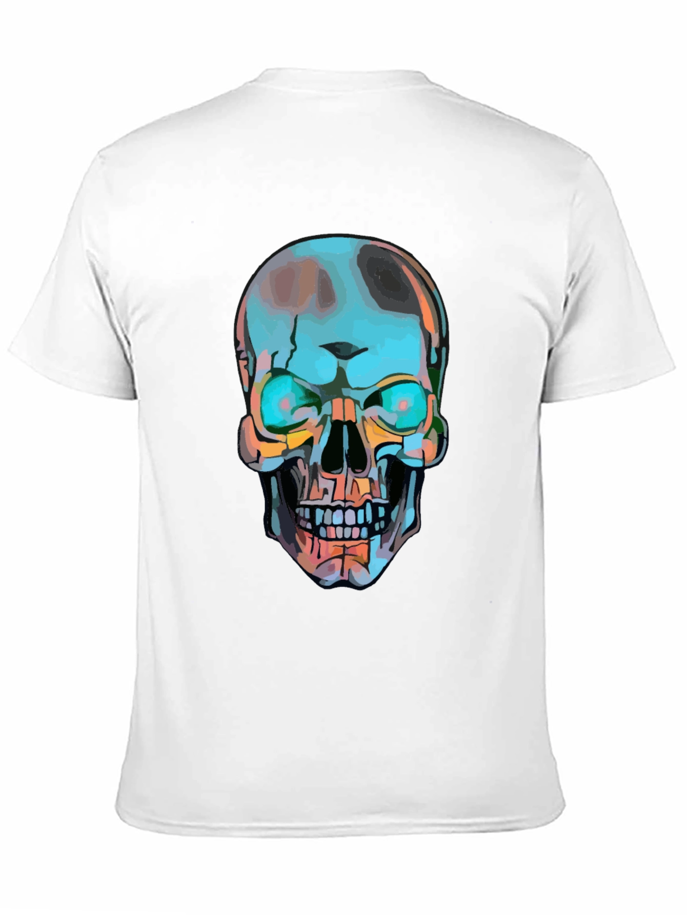 Skull Graphic Print Black T-Shirt